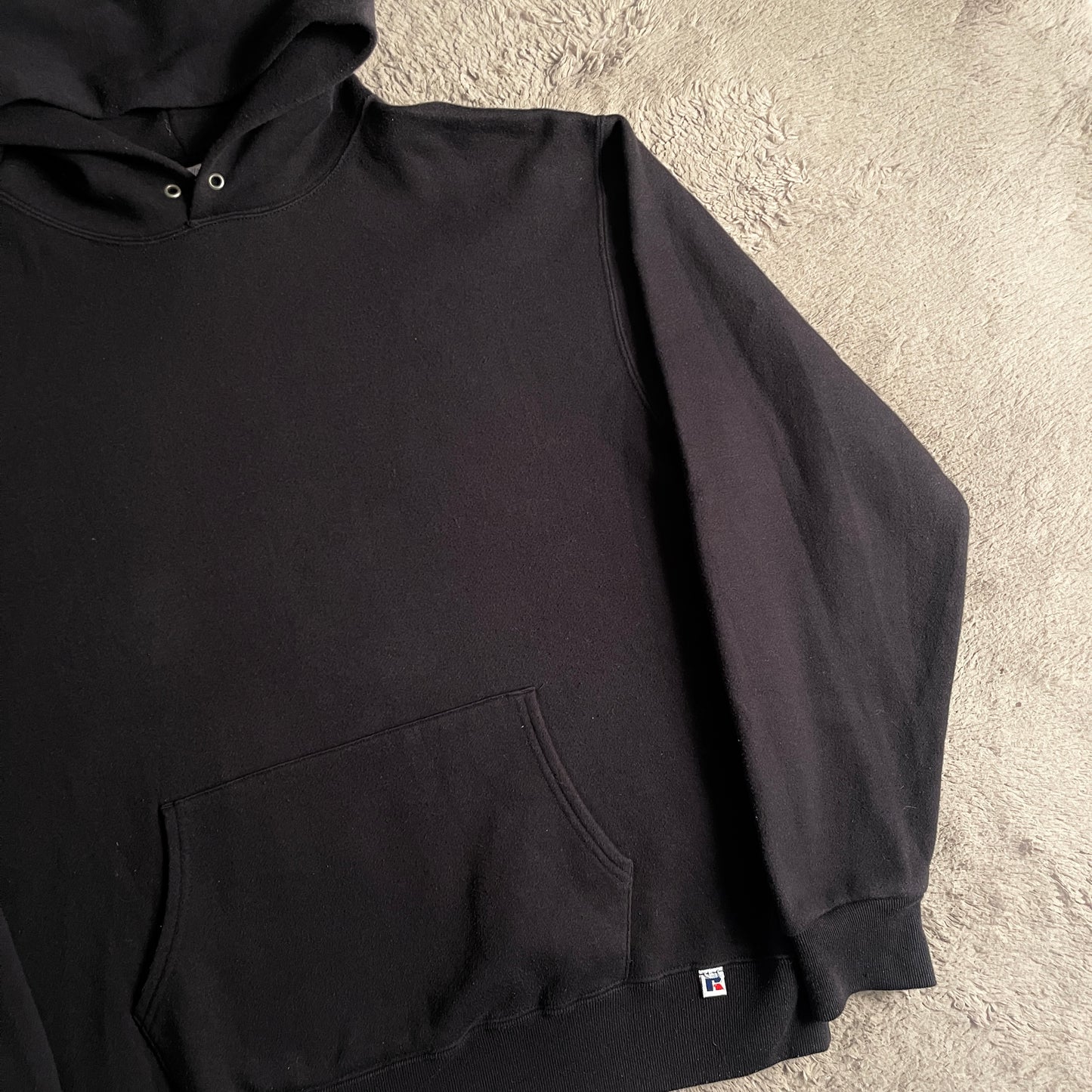 Russell Athletic Plain Black Hoodie (XL)