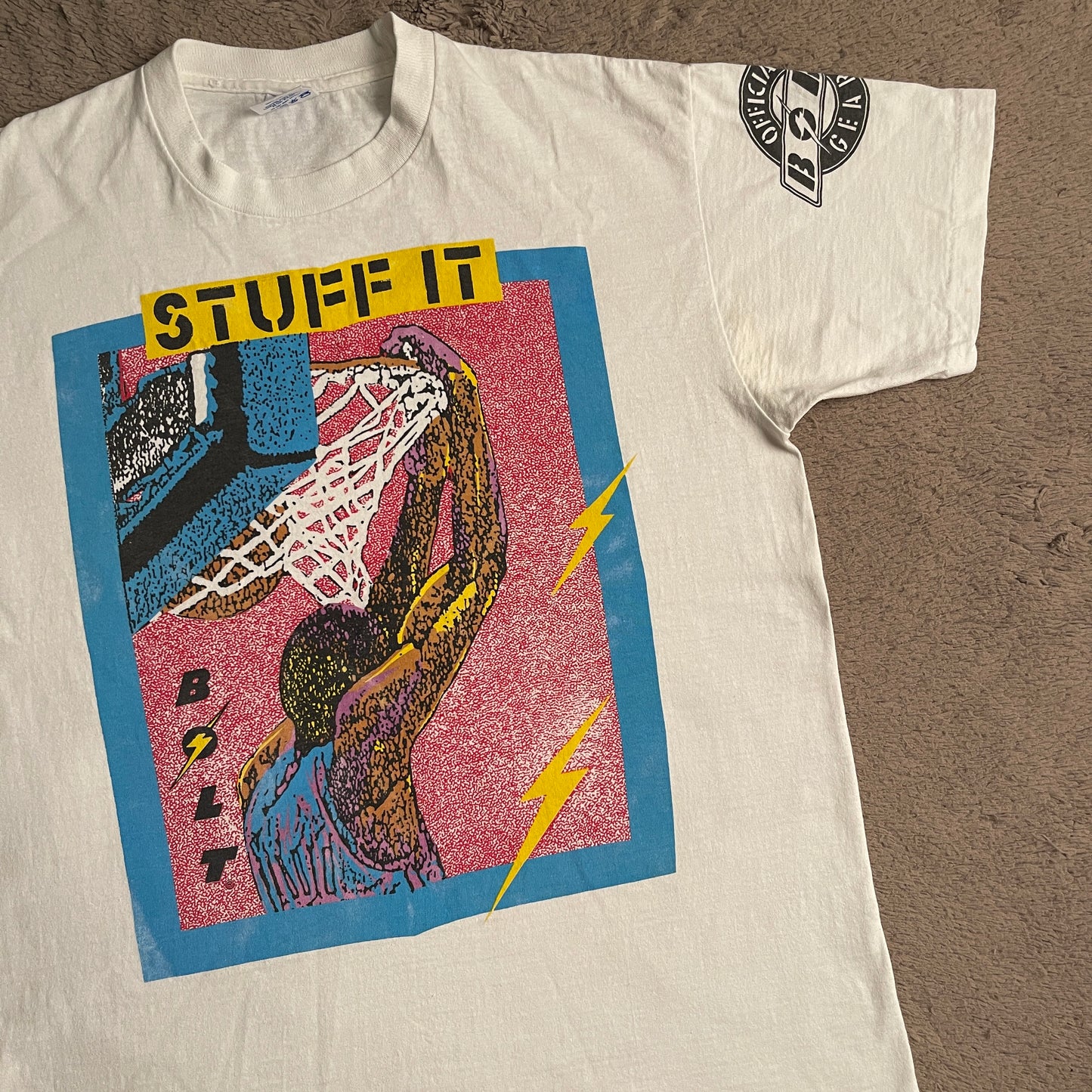 Stuff It Bolt Basketball Tee (L)