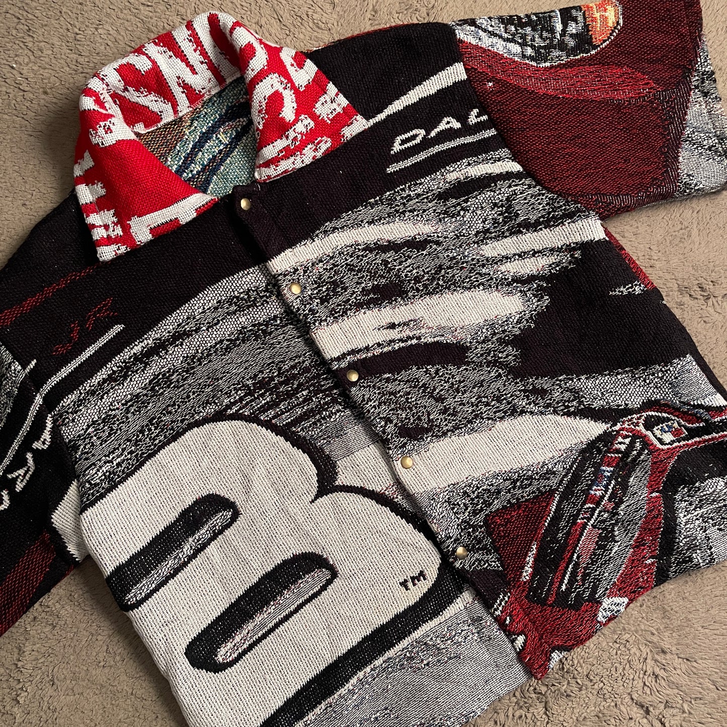 Nascar Woven Tapestry Short Sleeve Jacket (XL)