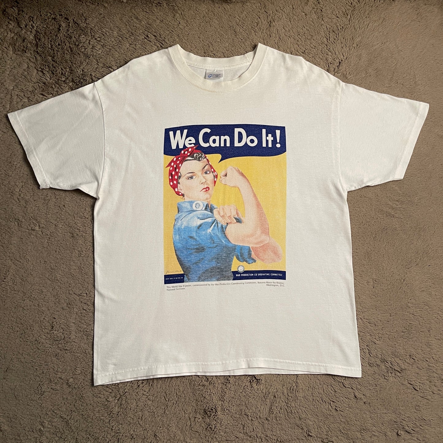 Vintage Rosie the Riveter WW2 Poster Tee (XL)