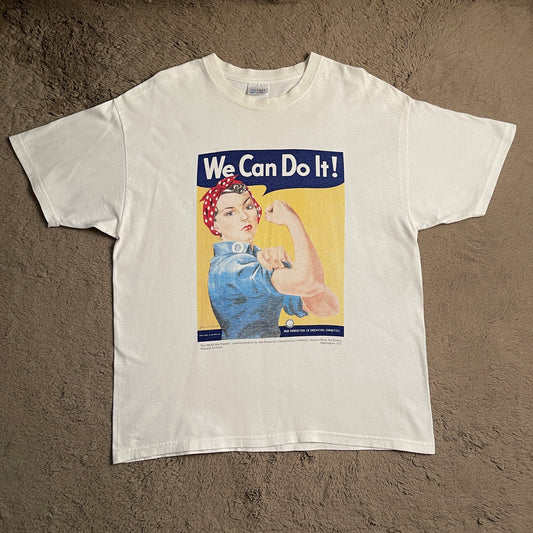 Vintage Rosie the Riveter WW2 Poster Tee (XL)