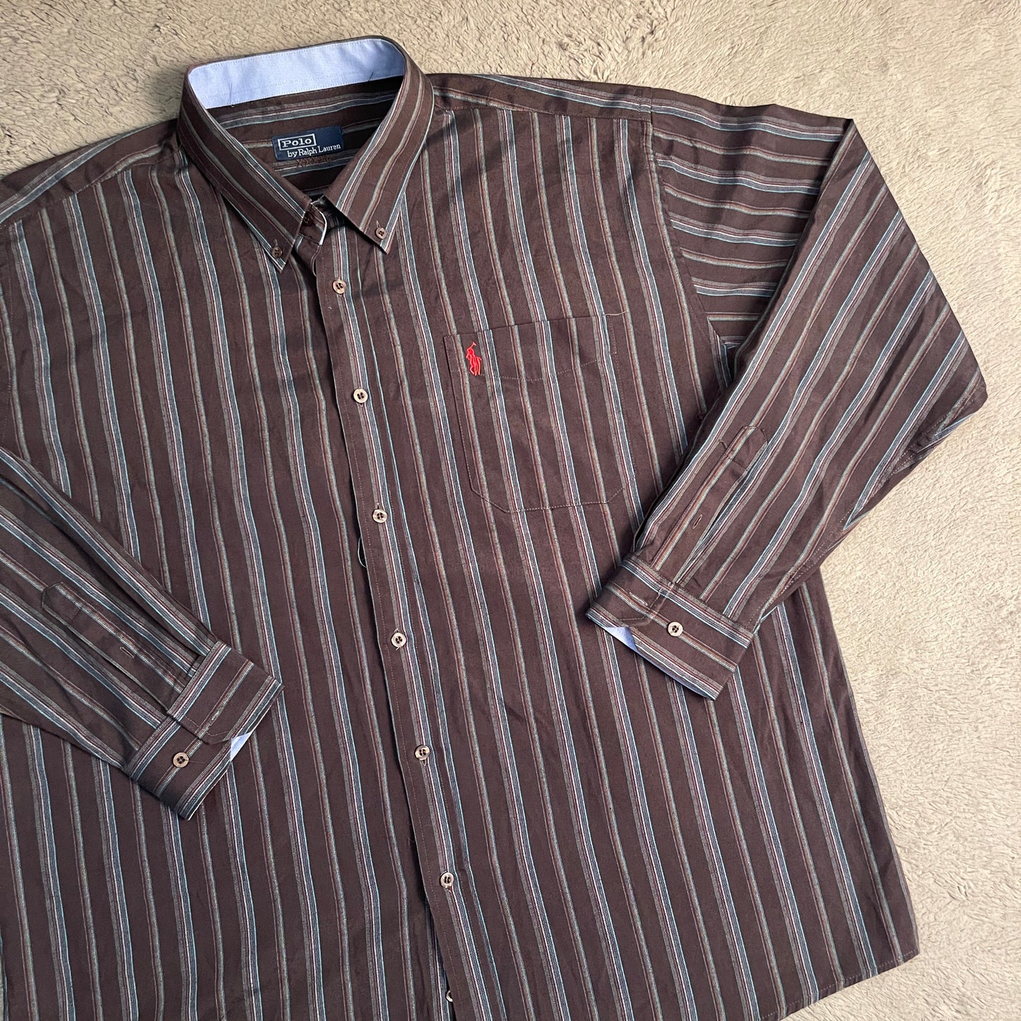 Ralph Lauren Chocolate Brown Button up Shirt (XL)