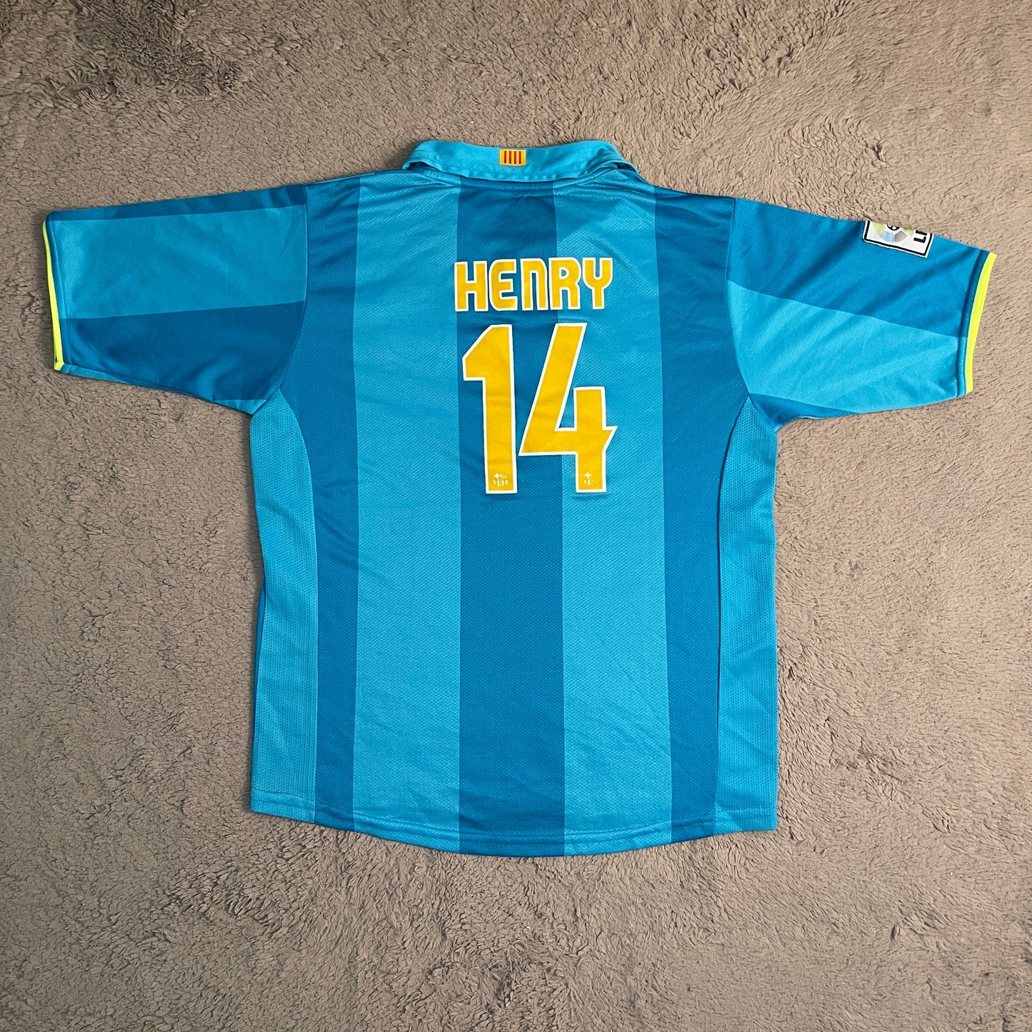 2007-09 Barcelona Away Shirt #14 Henry Jersey Shirt (M)