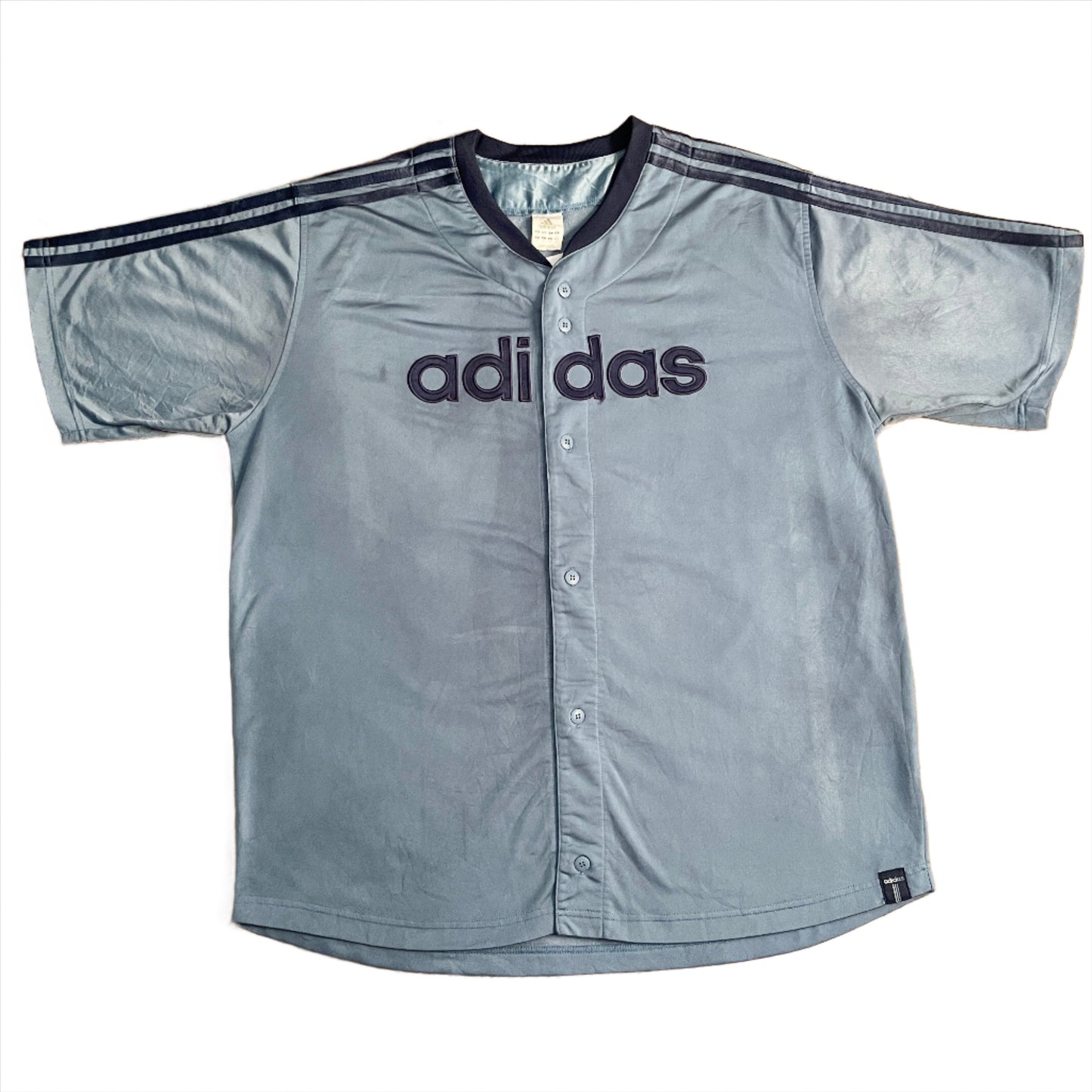Y2k Adidas Button Up Jersey (L-XL)