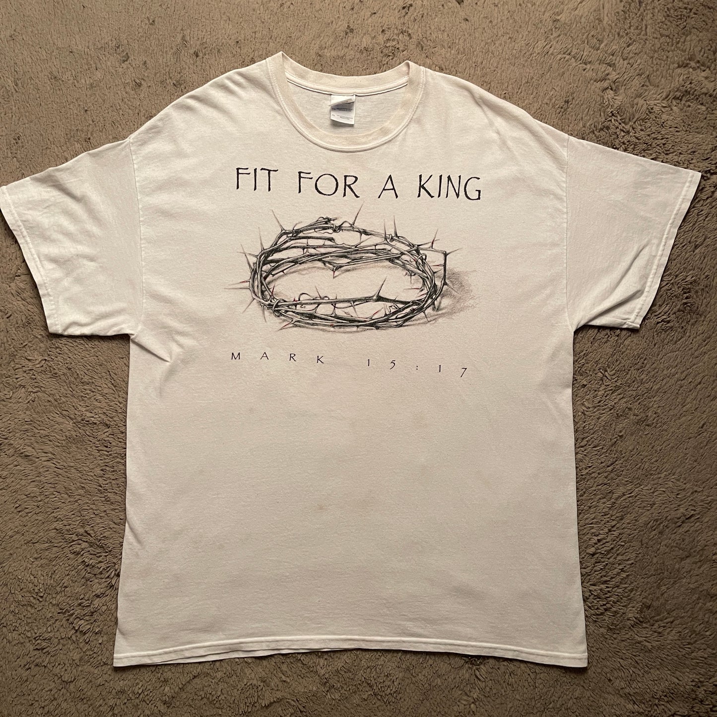 'Fit For A King' Mark 15:17 Jesus Tee (XL)