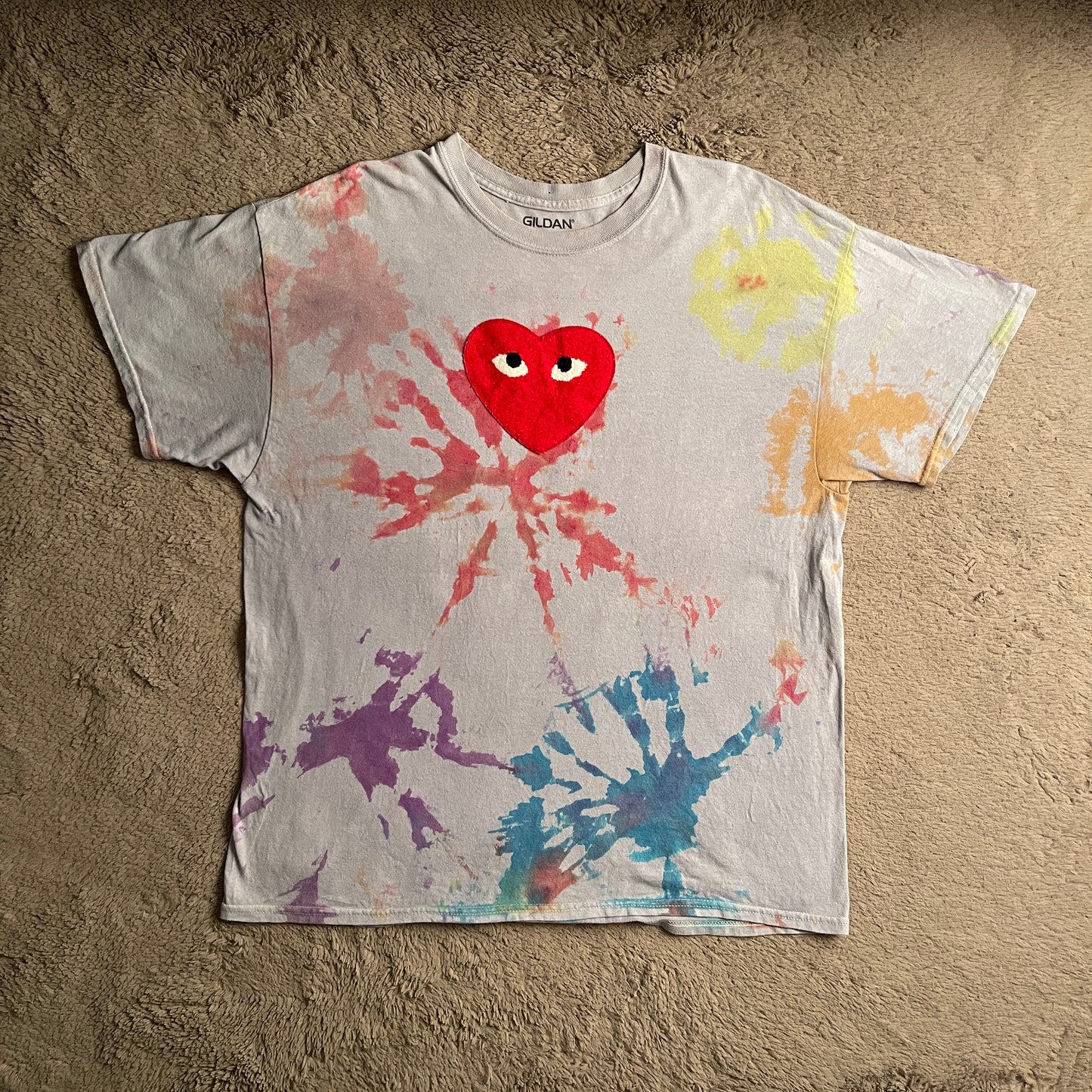 (Off) Comme des Garçons Tie Dye Tee (XL)