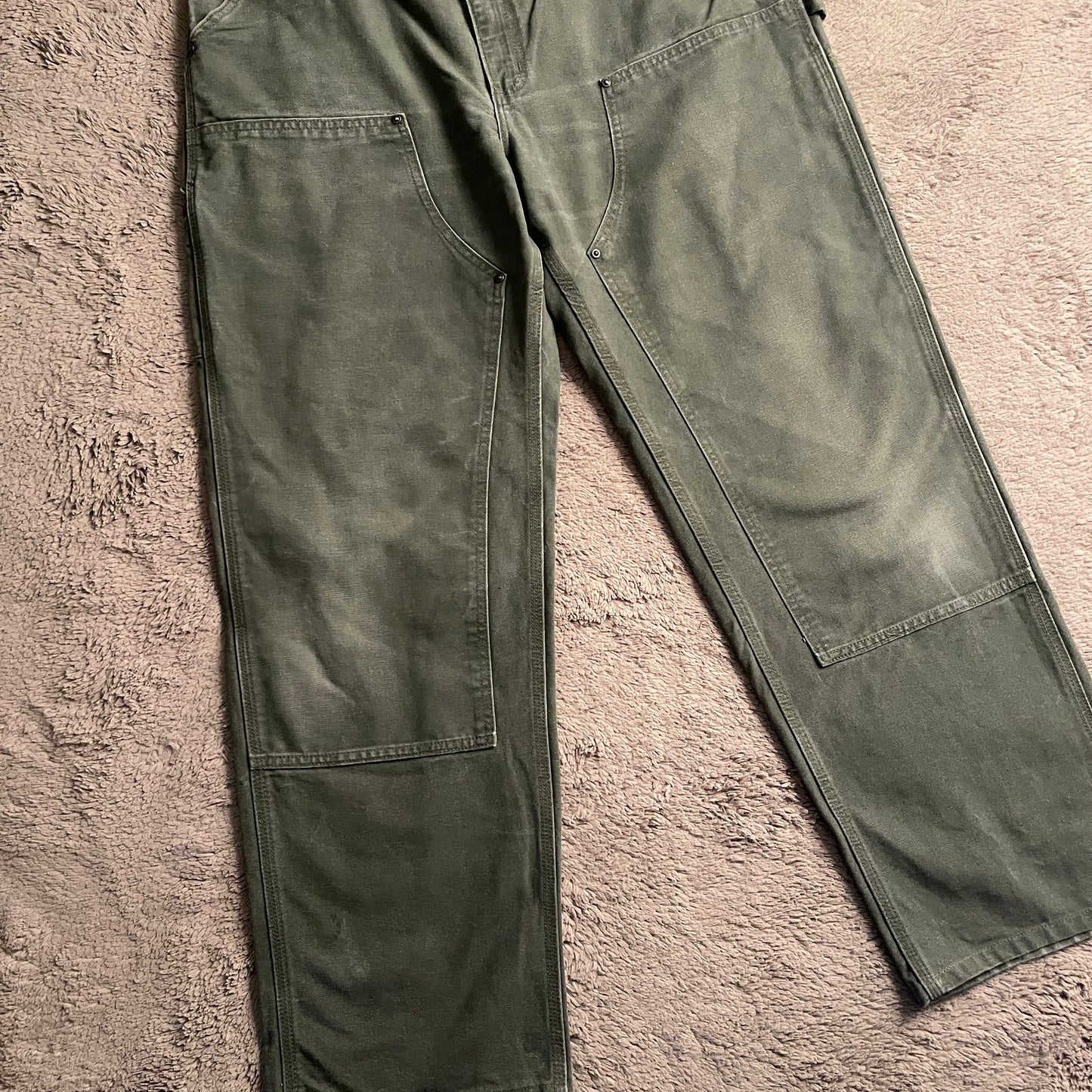 Green Carhartt Double Front Knee Pants (W35xL44)