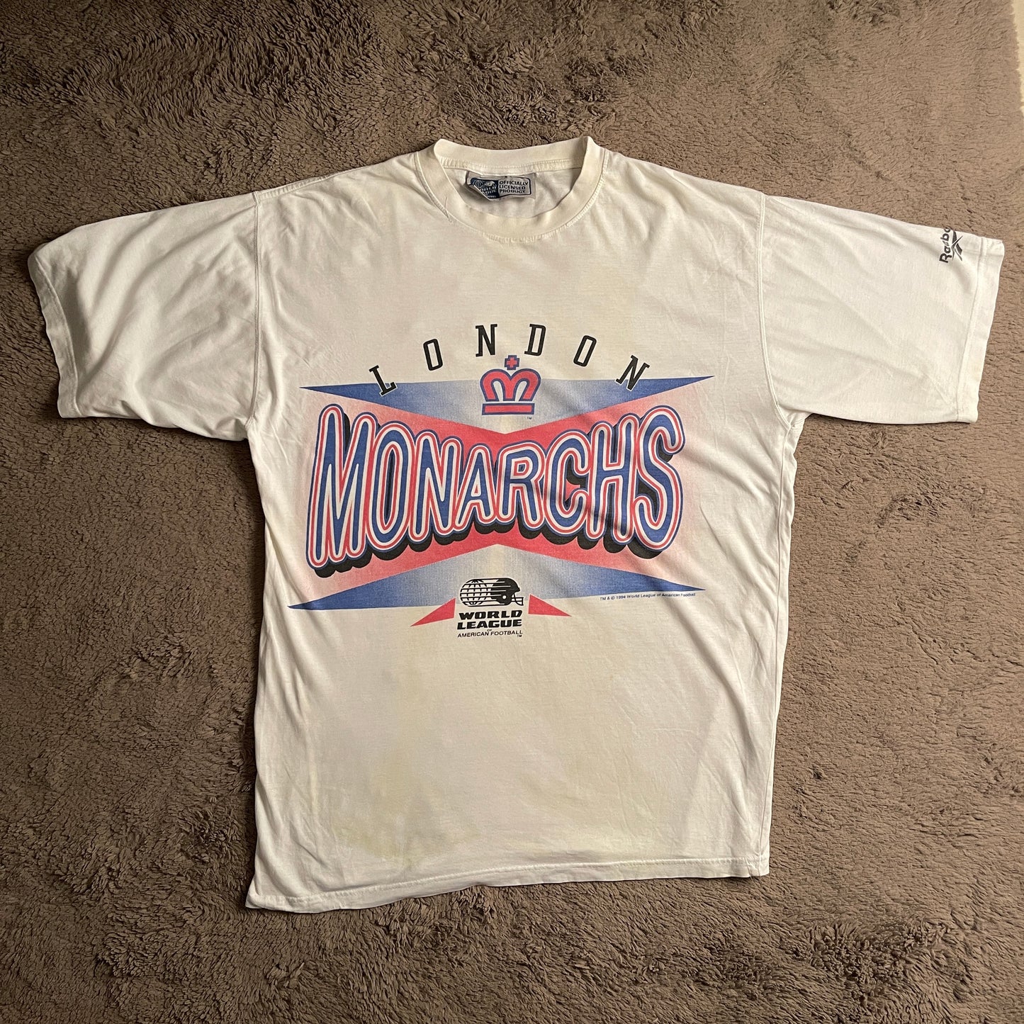 1994 London Monarchs American Football Vintage Tee (2XL)