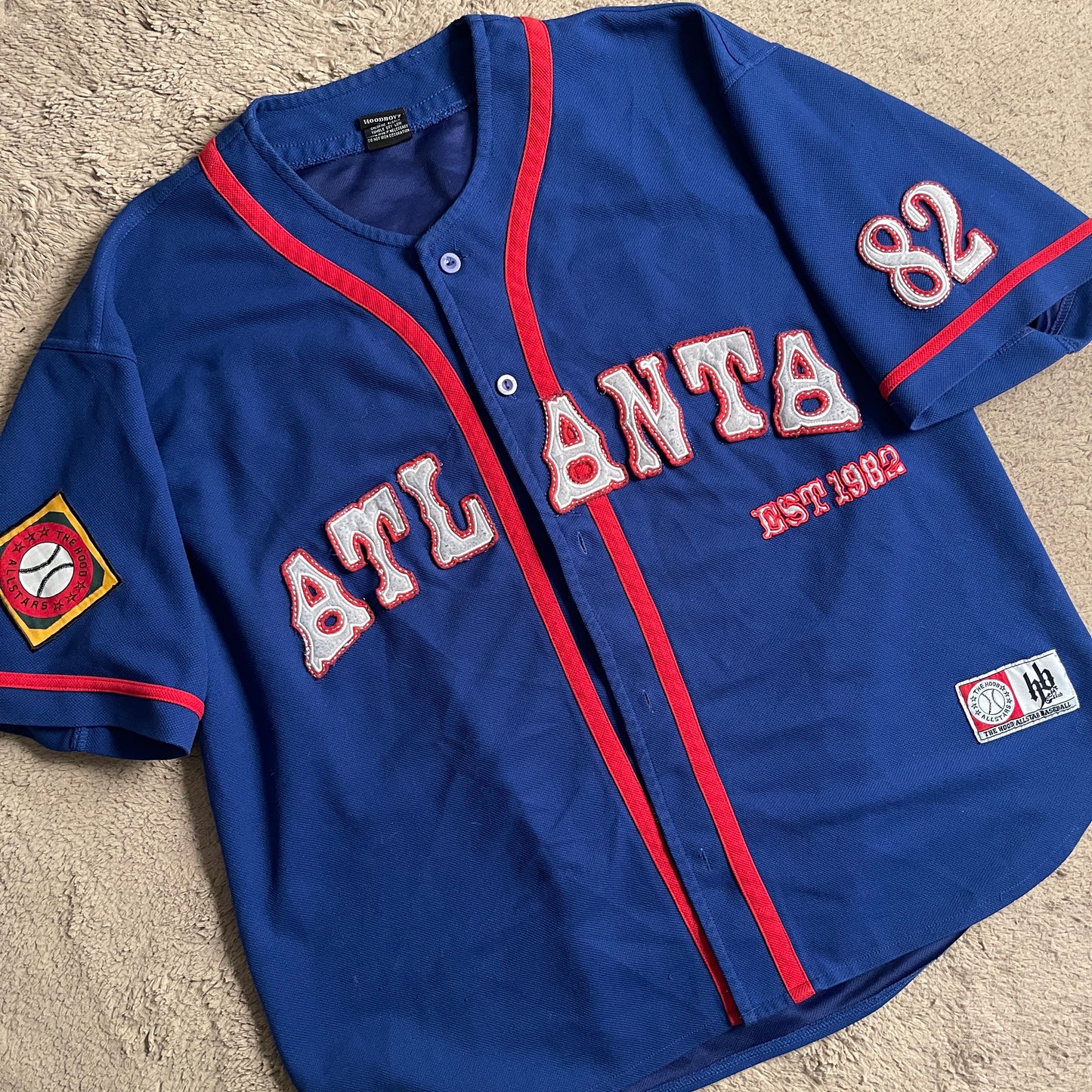Vintage Hoodboyz Atlanta Maillot Baseball Jersey (2XL)