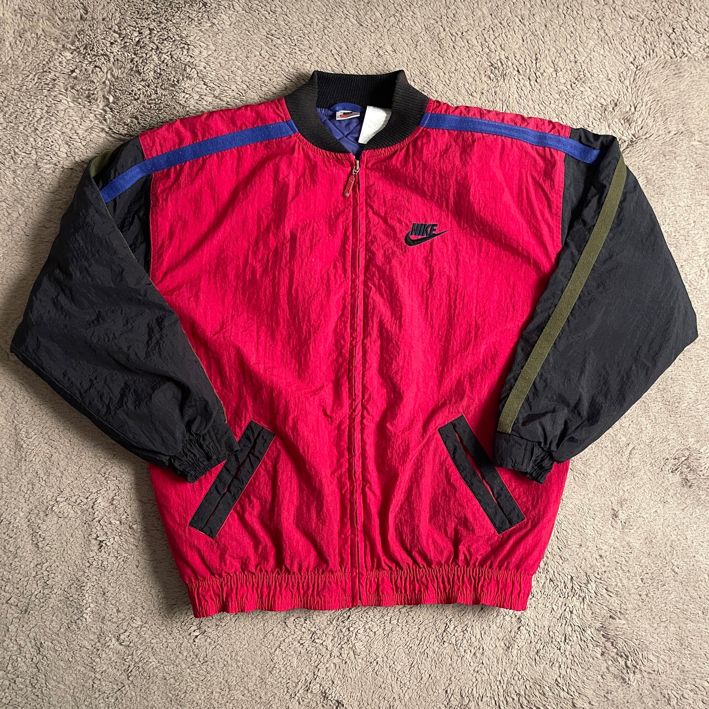 90's Nike Spellout Swoosh Vintage Bomber Jacket (XL)