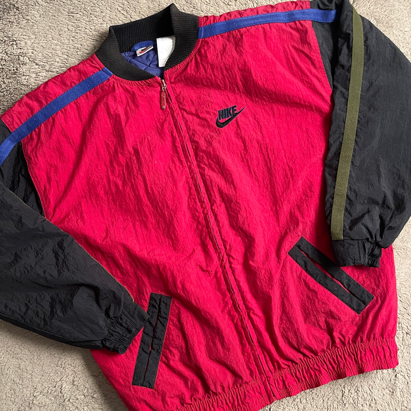 90's Nike Spellout Swoosh Vintage Bomber Jacket (XL)