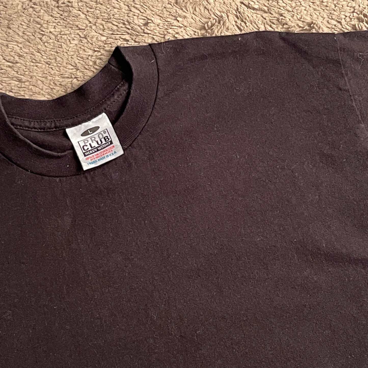 Pro Club Plain Black Tee (L)