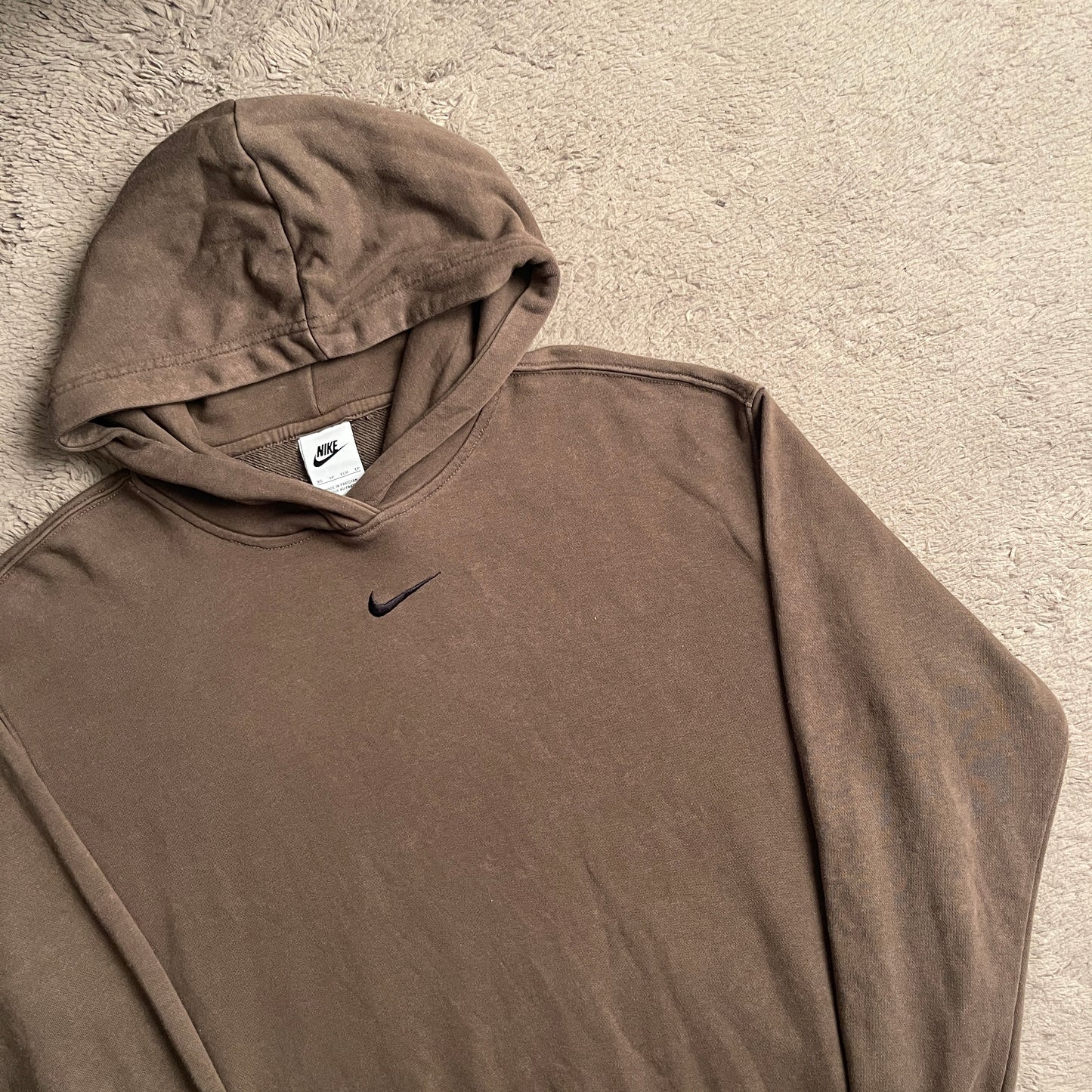 Nike Chocolate Brown Center Swoosh Hoodie (L)