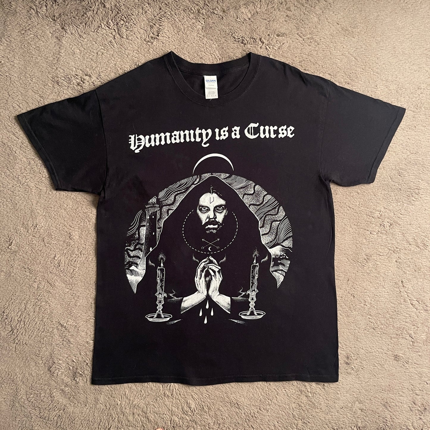 Humanity is a Curse Graphic Tee (L)