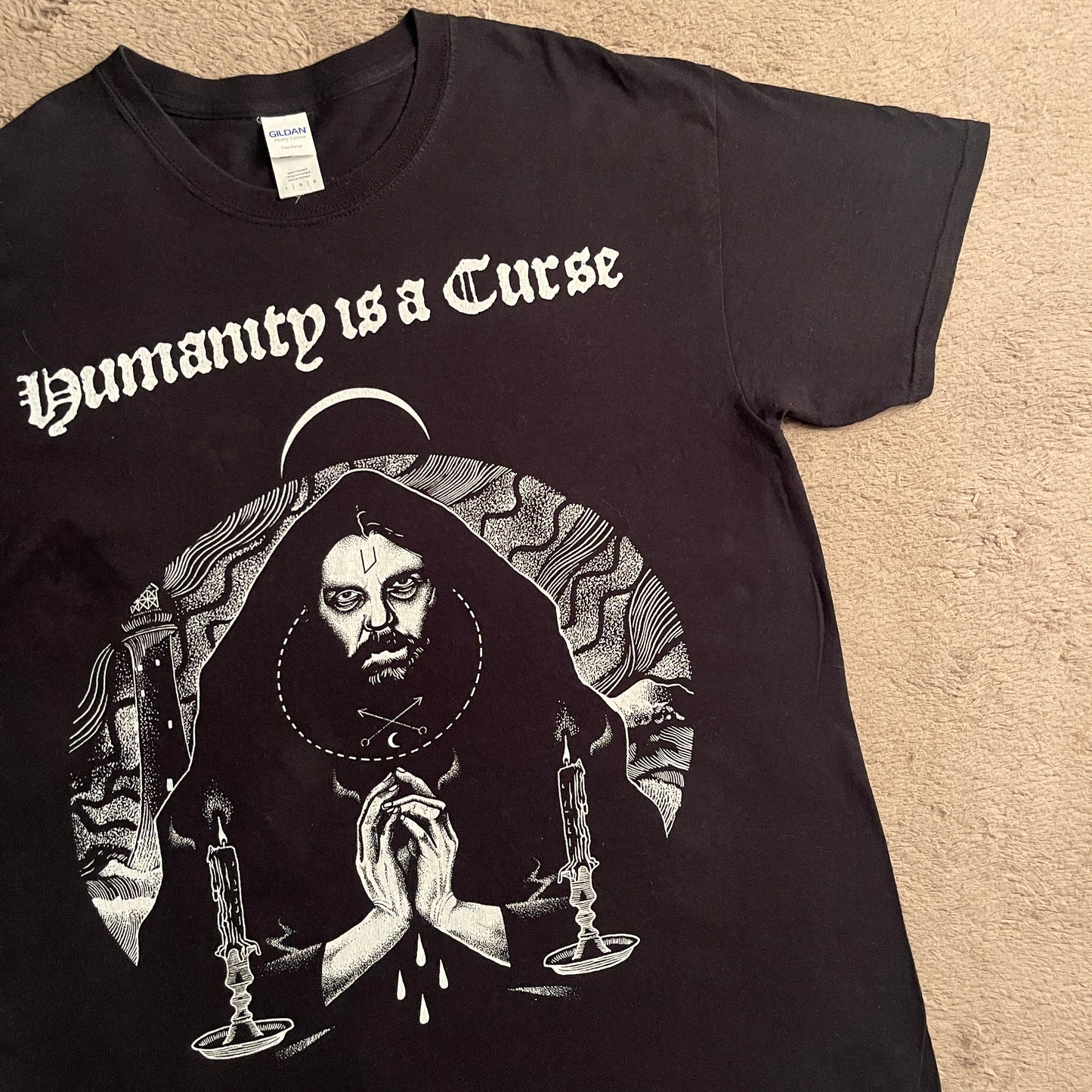 Humanity is a Curse Graphic Tee (L)