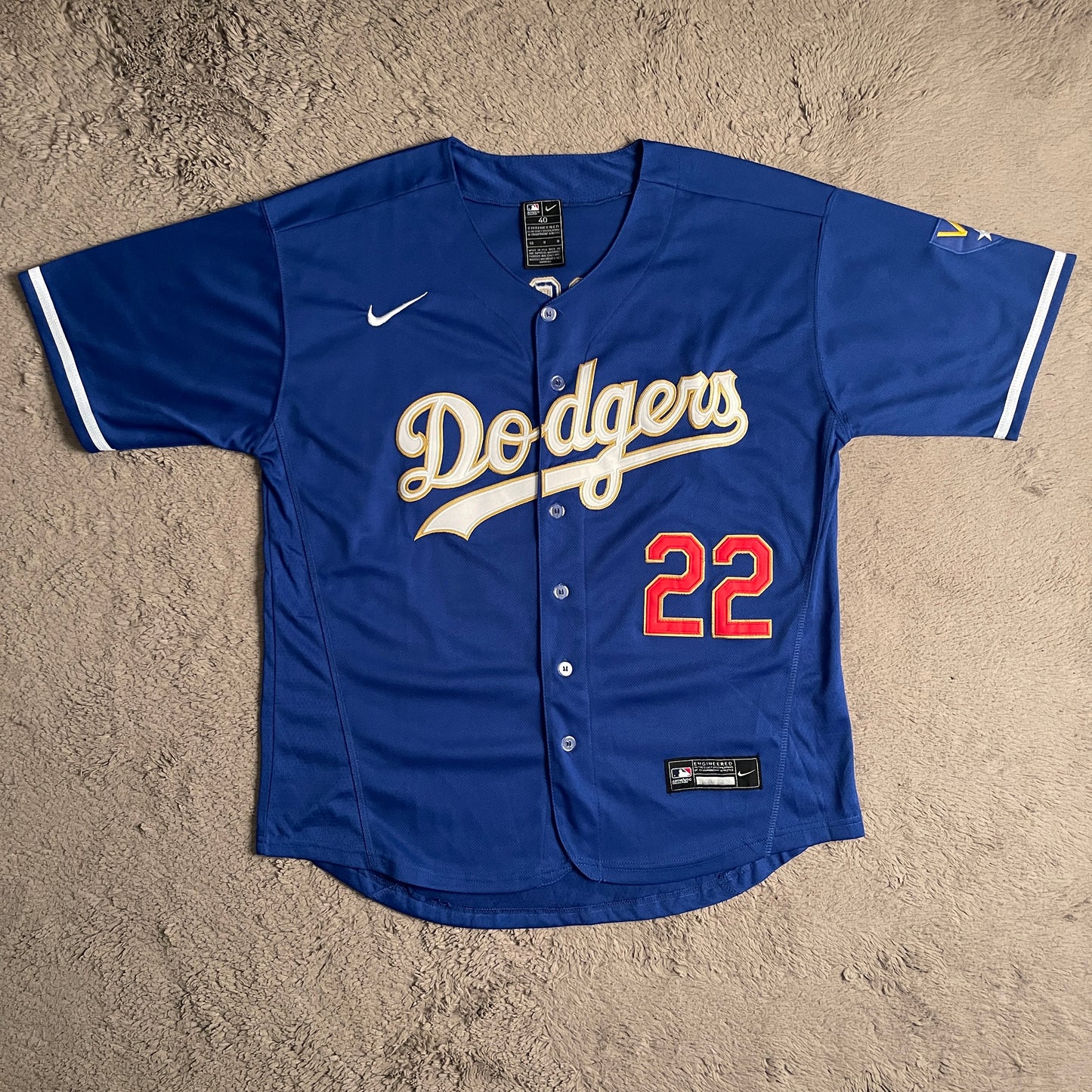 2020 MLB Champions LA Dodgers Jersey 22 Kershaw (M)