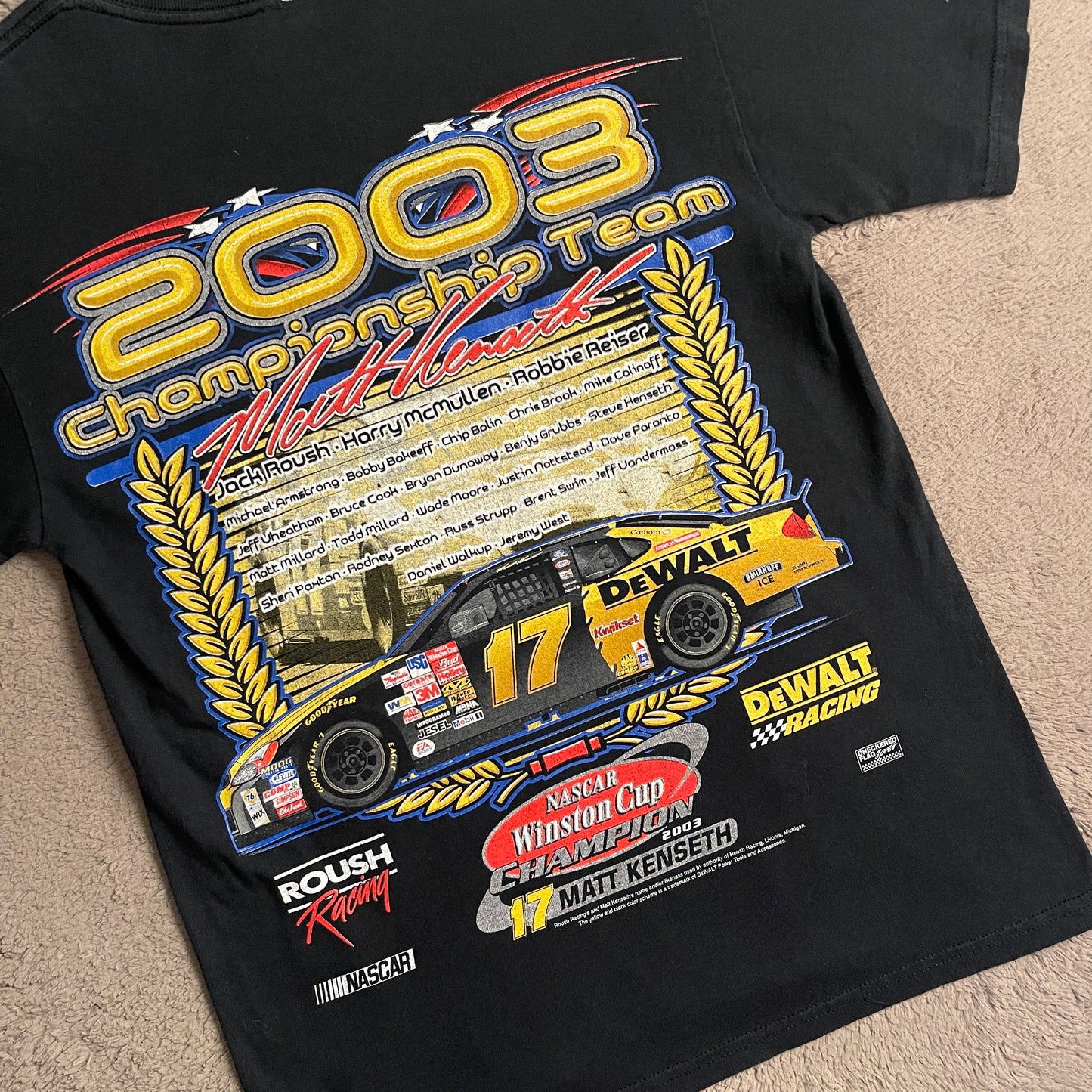 2003 Nascar #17 Dewalt Matt Kenseth Racing Vintage Tee (M)