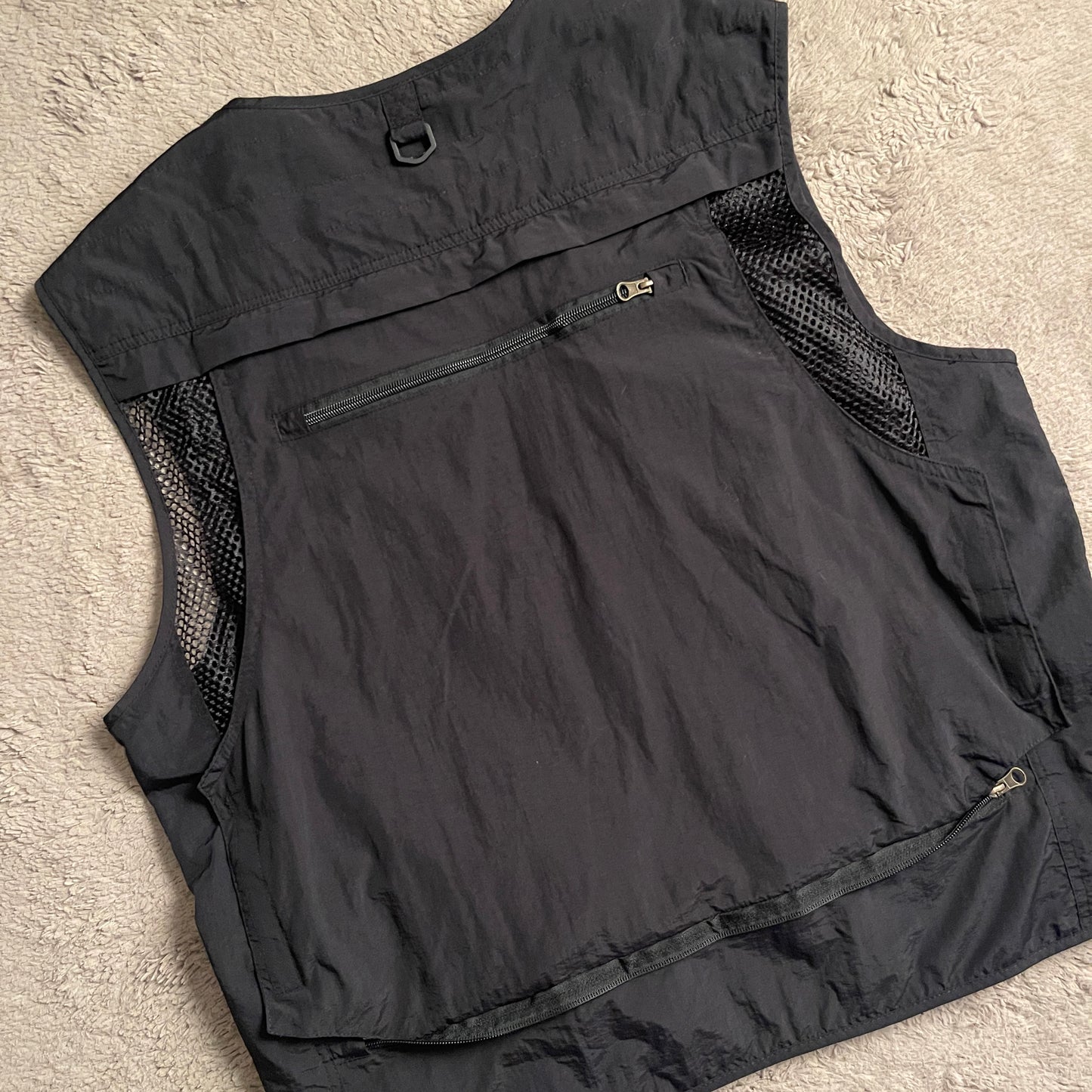 Black Tactical Cargo Vest (L)