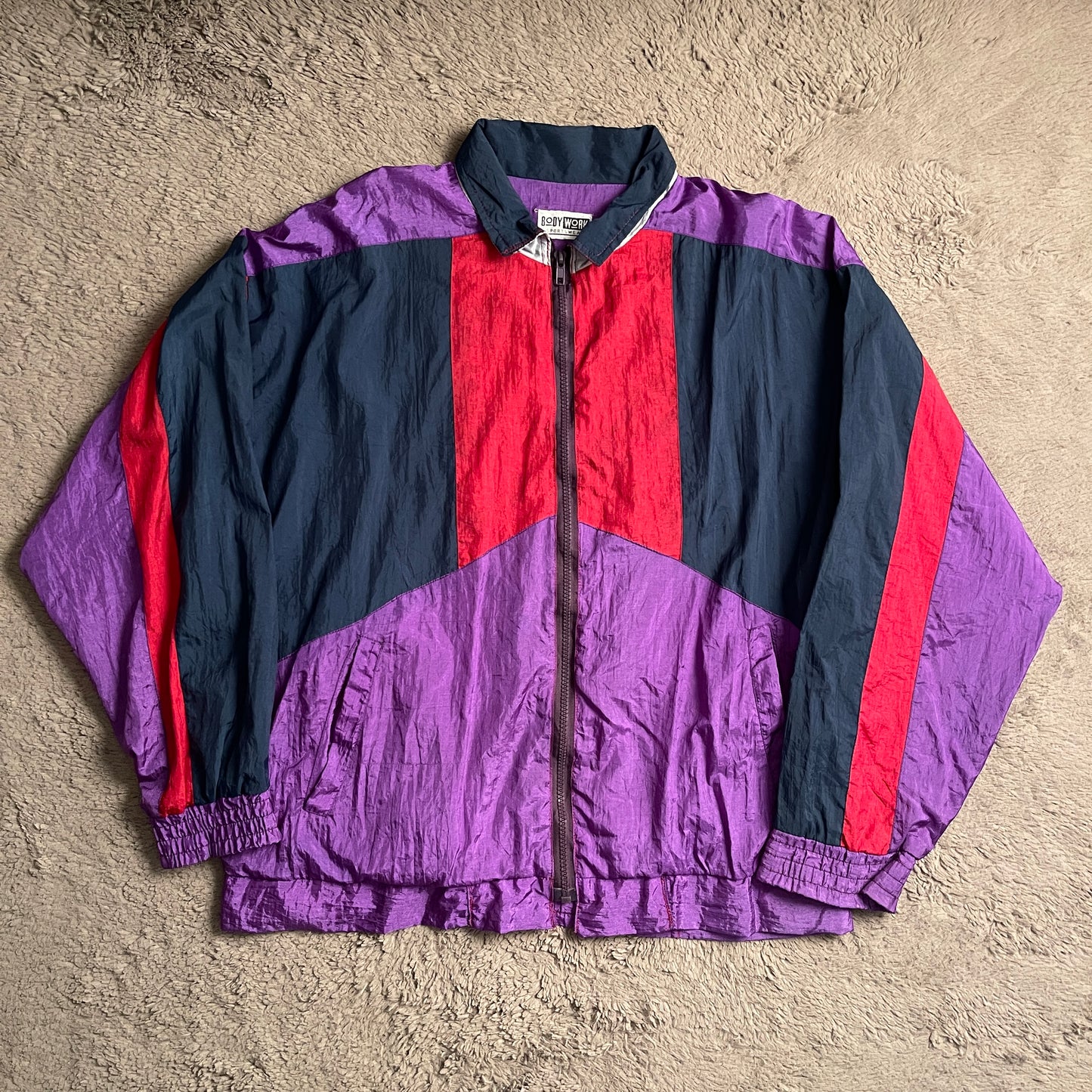 80's BodyWork Multicolor Windbreaker Jacker (M)