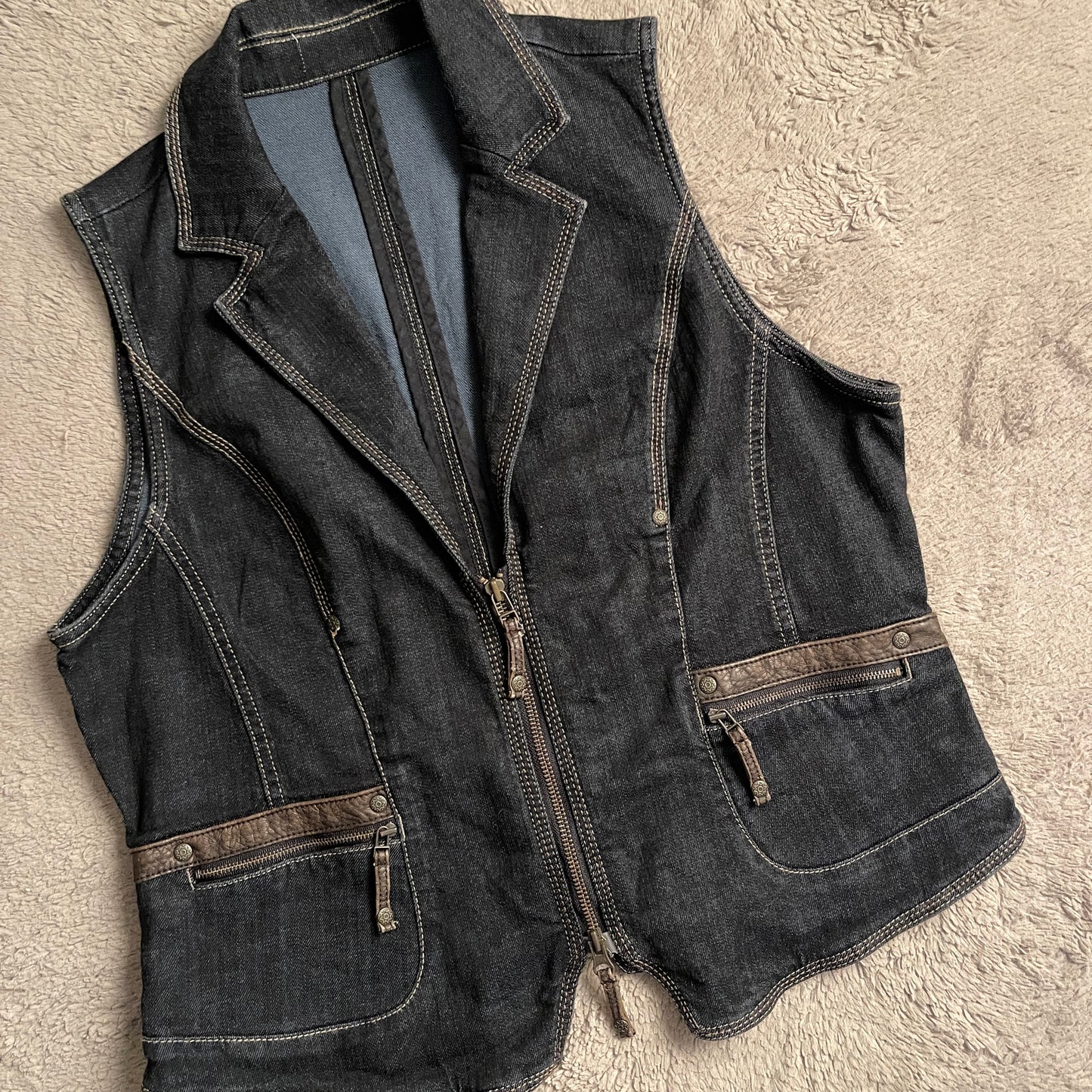 Vintage Bonita Denim Vest (L)