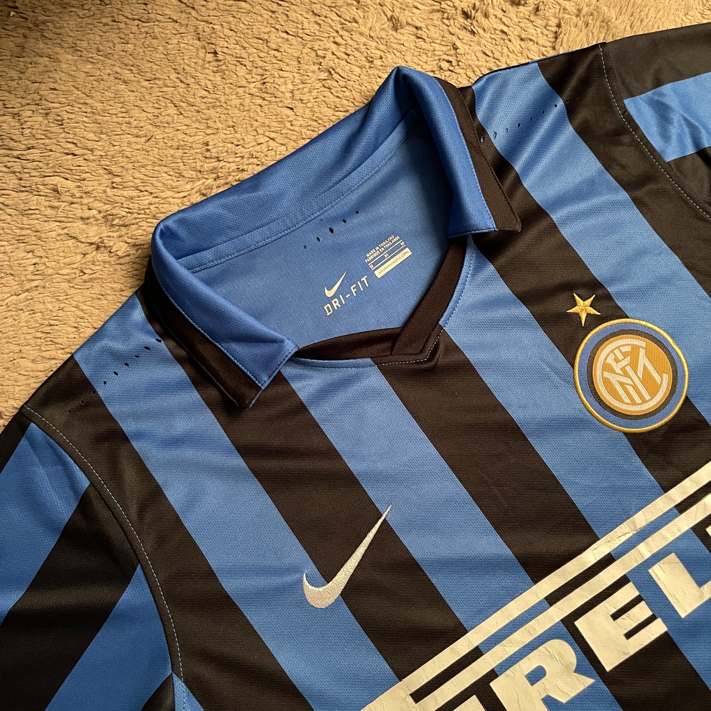2015/16 Inter Milan Home #27 Davide Santon Football Jersey Shirt (M)