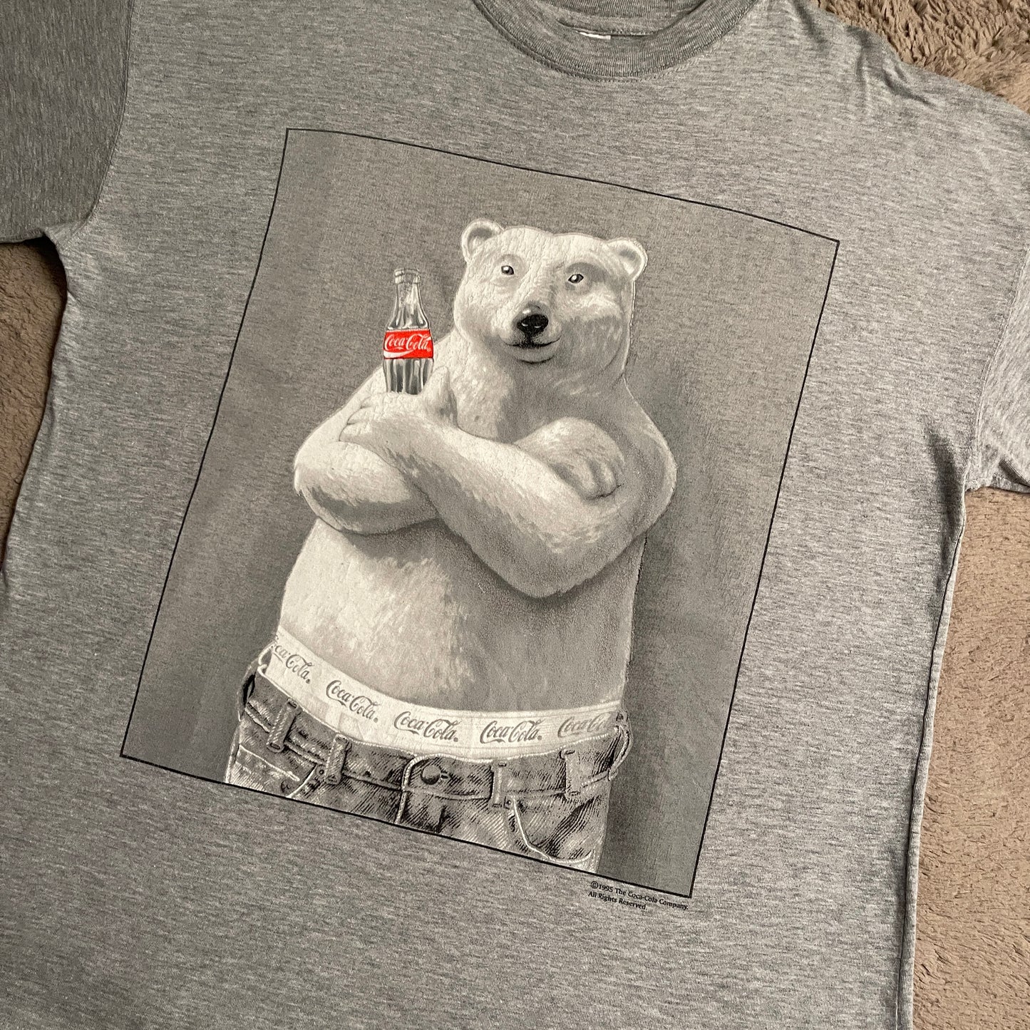 1995 Coca-Cola x Calvin Klein Polar Bear Vintage Tee (XL)