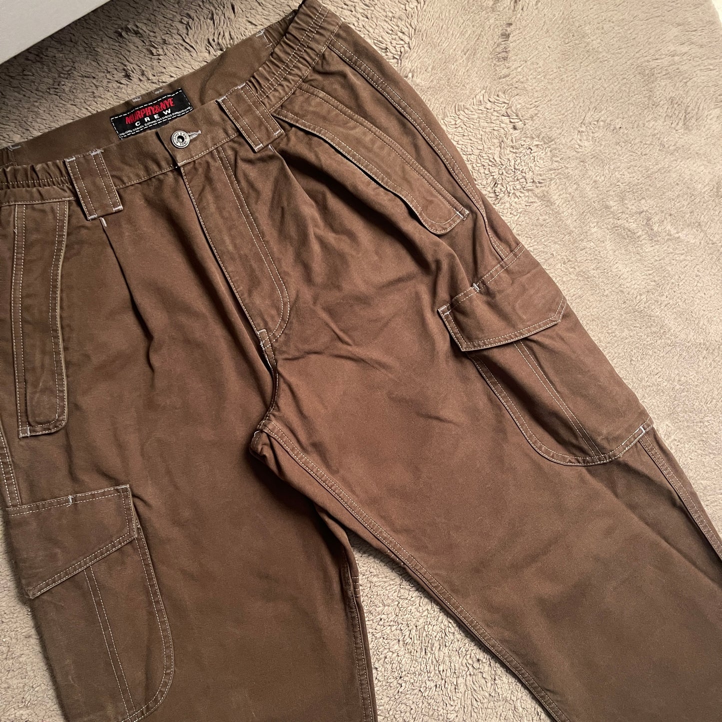Murphy & NYE Crew Chocolate Brown Cargo Pants (W30)