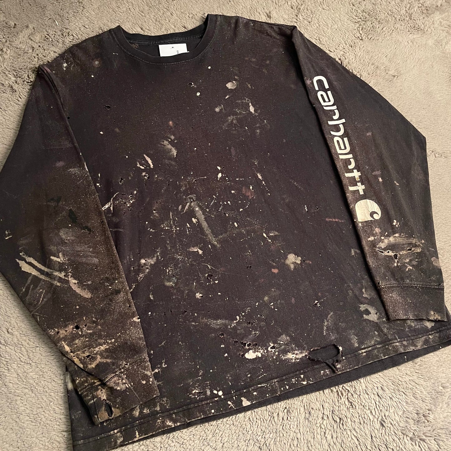 Vintage Carhartt Bleached & Distressed Crewneck (L)