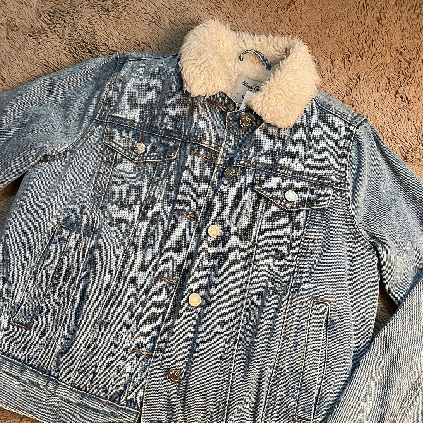 Sherpa Denim Trucker Jacket (S-M)