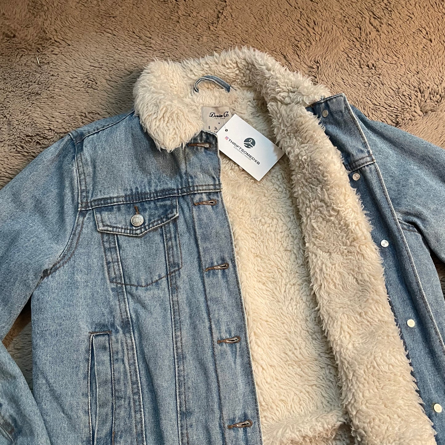 Sherpa Denim Trucker Jacket (S-M)