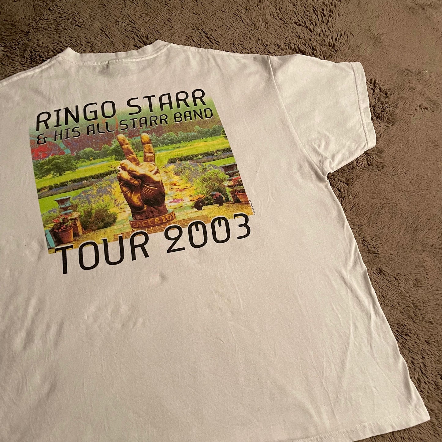 RARE VINTAGE Ringo Starr (Stain Glass Design) 2003 Tour Shirt (XL)
