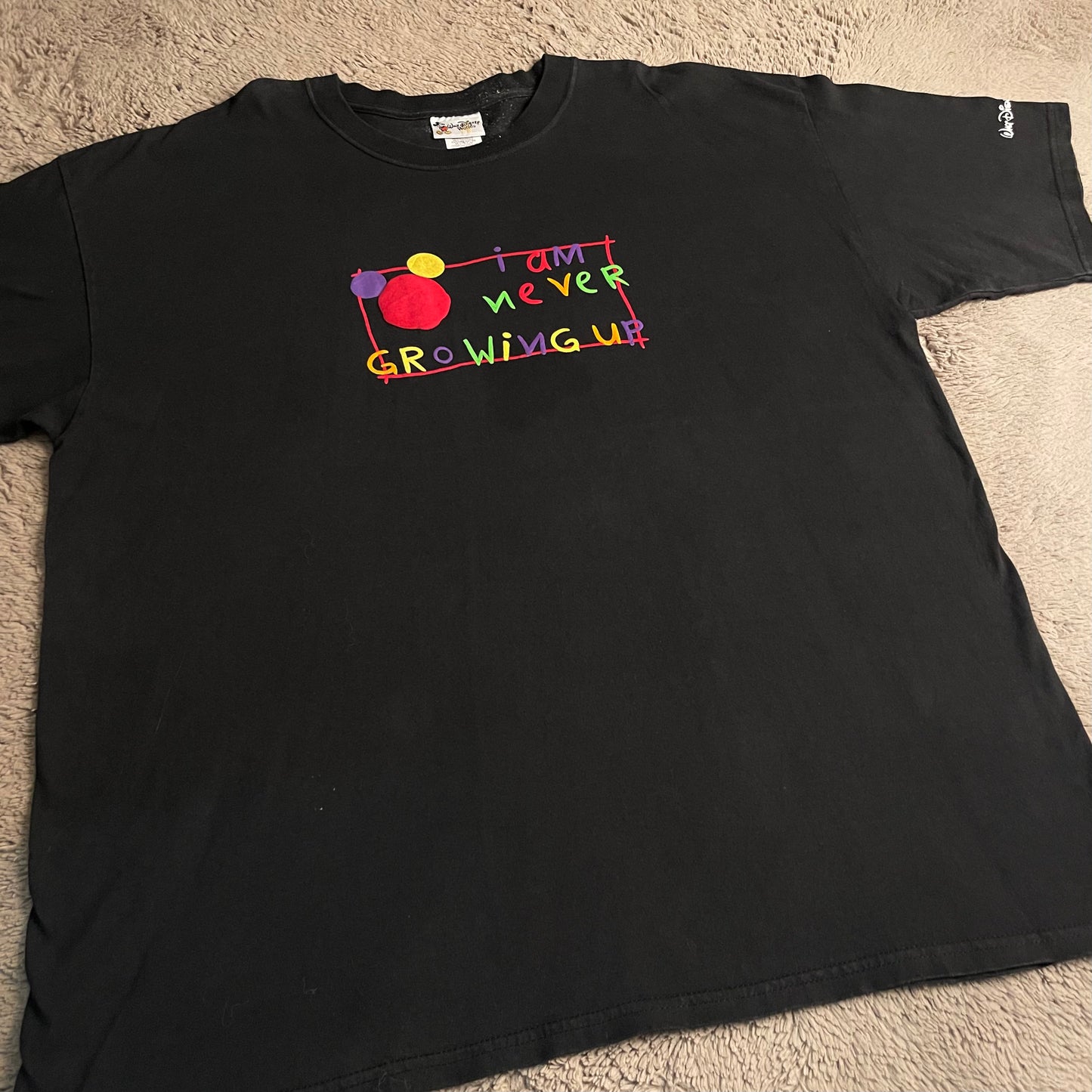 Vintage Walt Disney World: "I Am Never Growing Up" Tee (XL)