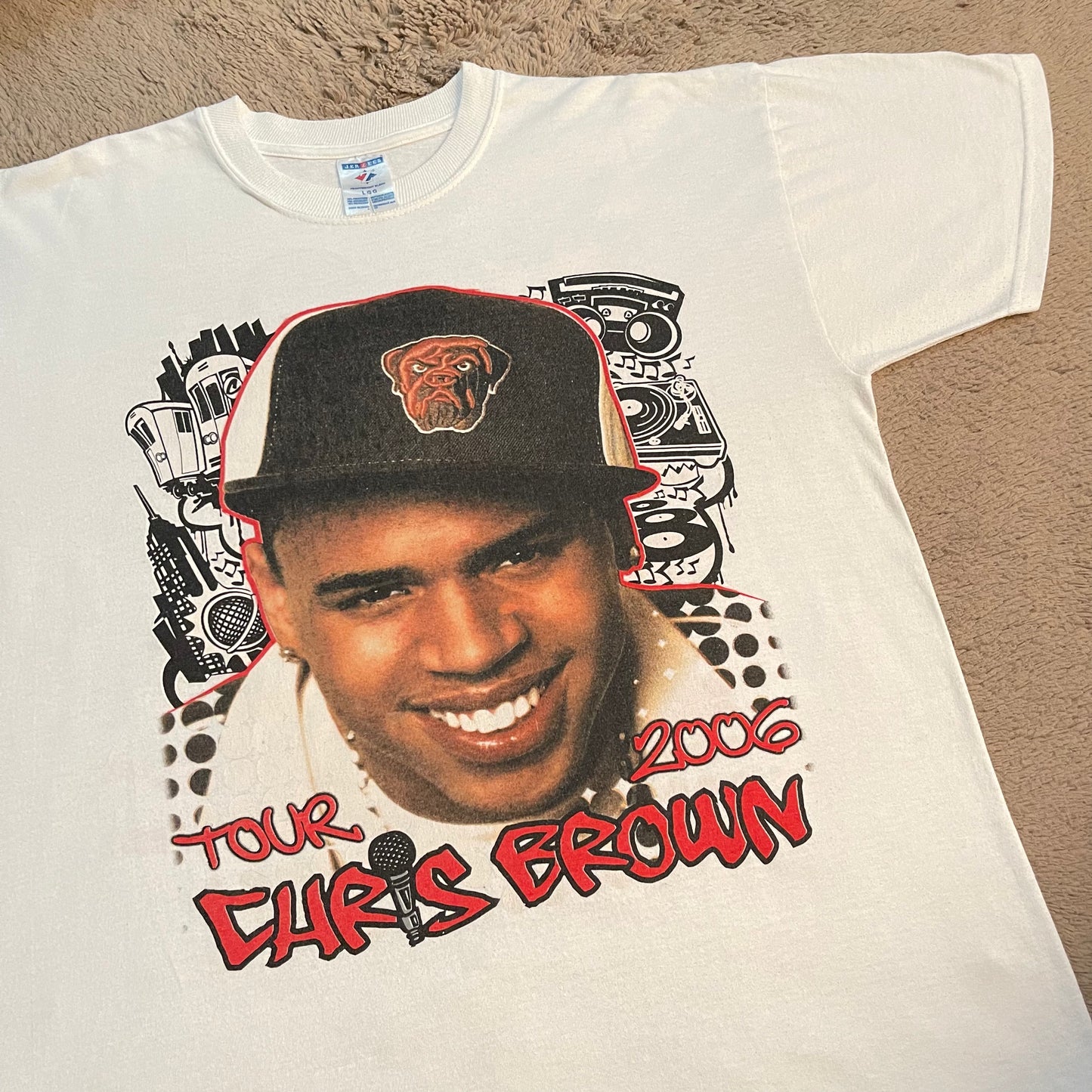 2006 Chris Brown with Lil' Wayne, Juelz Santana, and Ne-Yo Tour Tee (L)