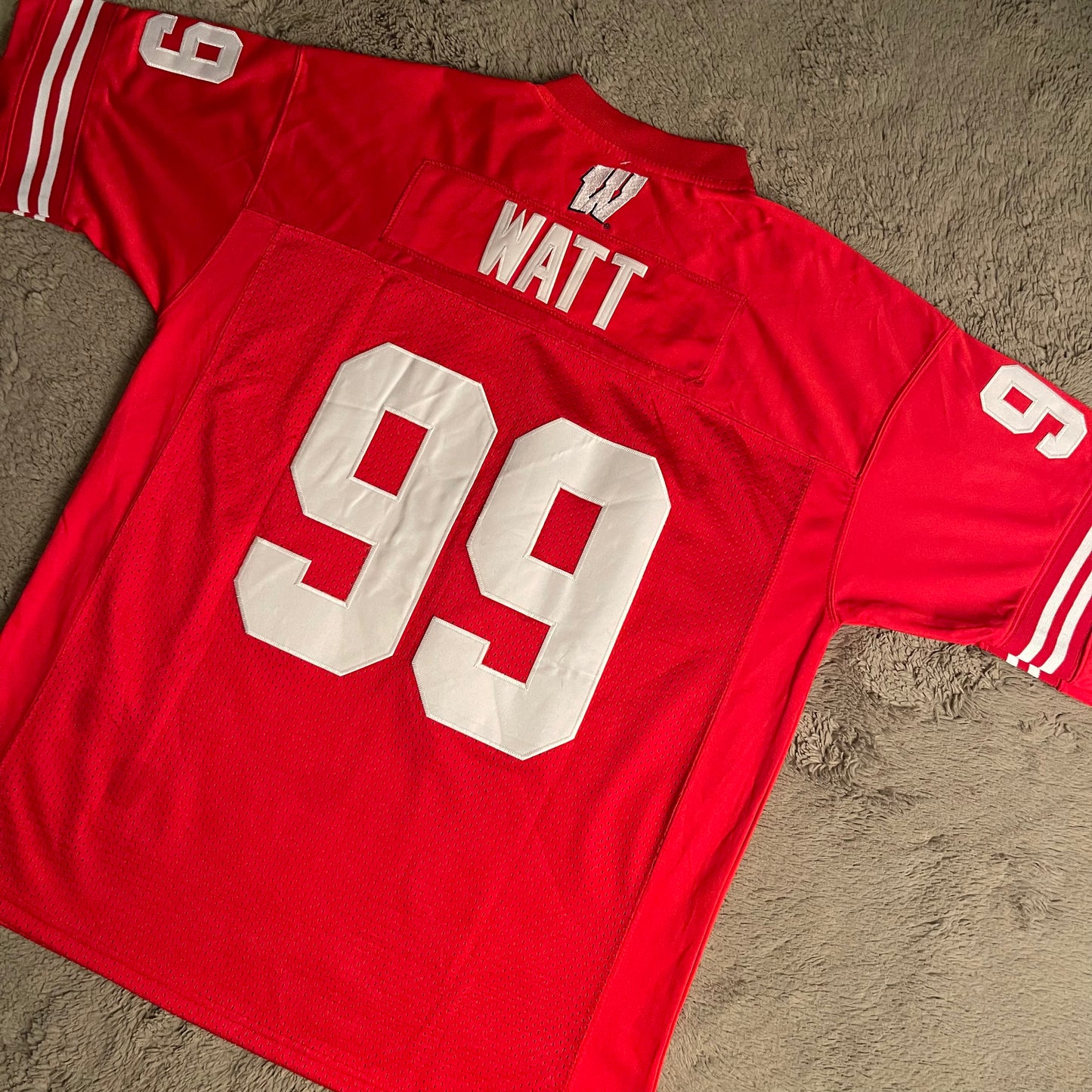 Adidas Wisconsin Badgers #99 J. J. Watt Football Jersey (M-L)