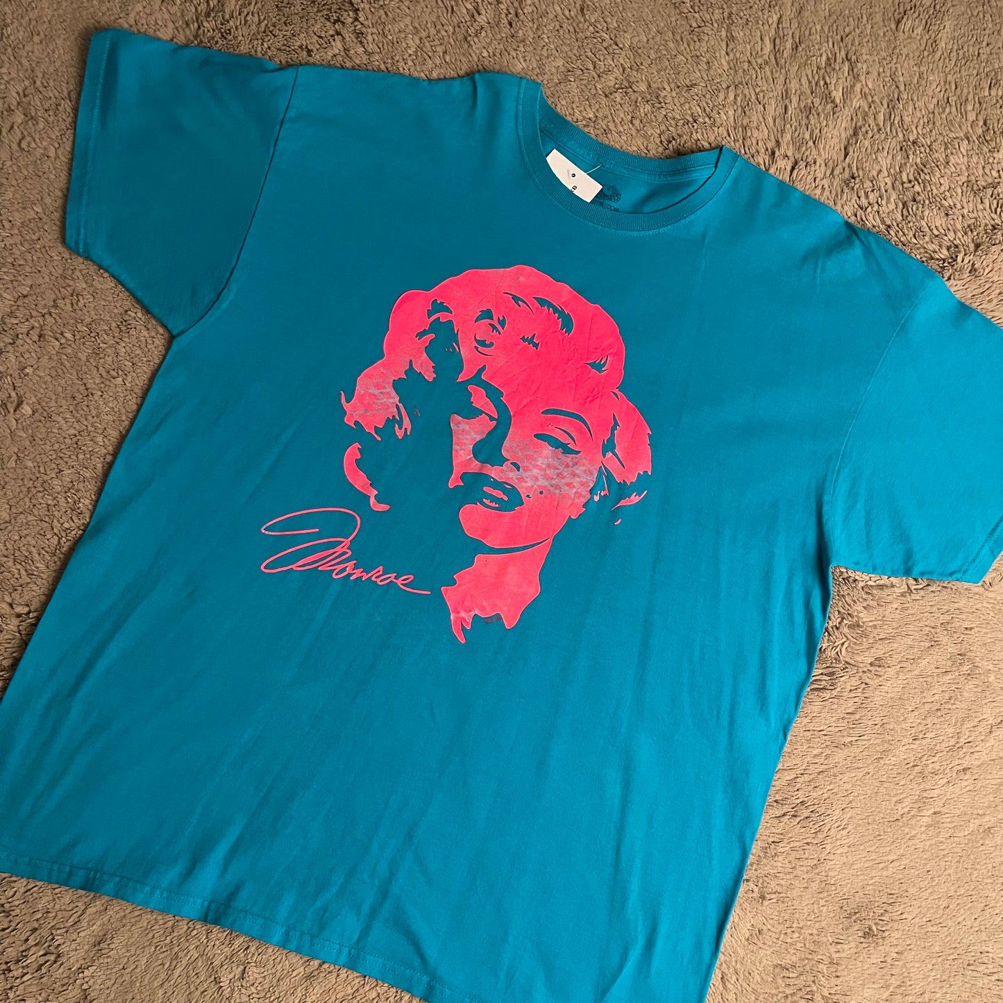 FOTL Marilyn Monroe Hot Pink Retro Art Tee (XL)
