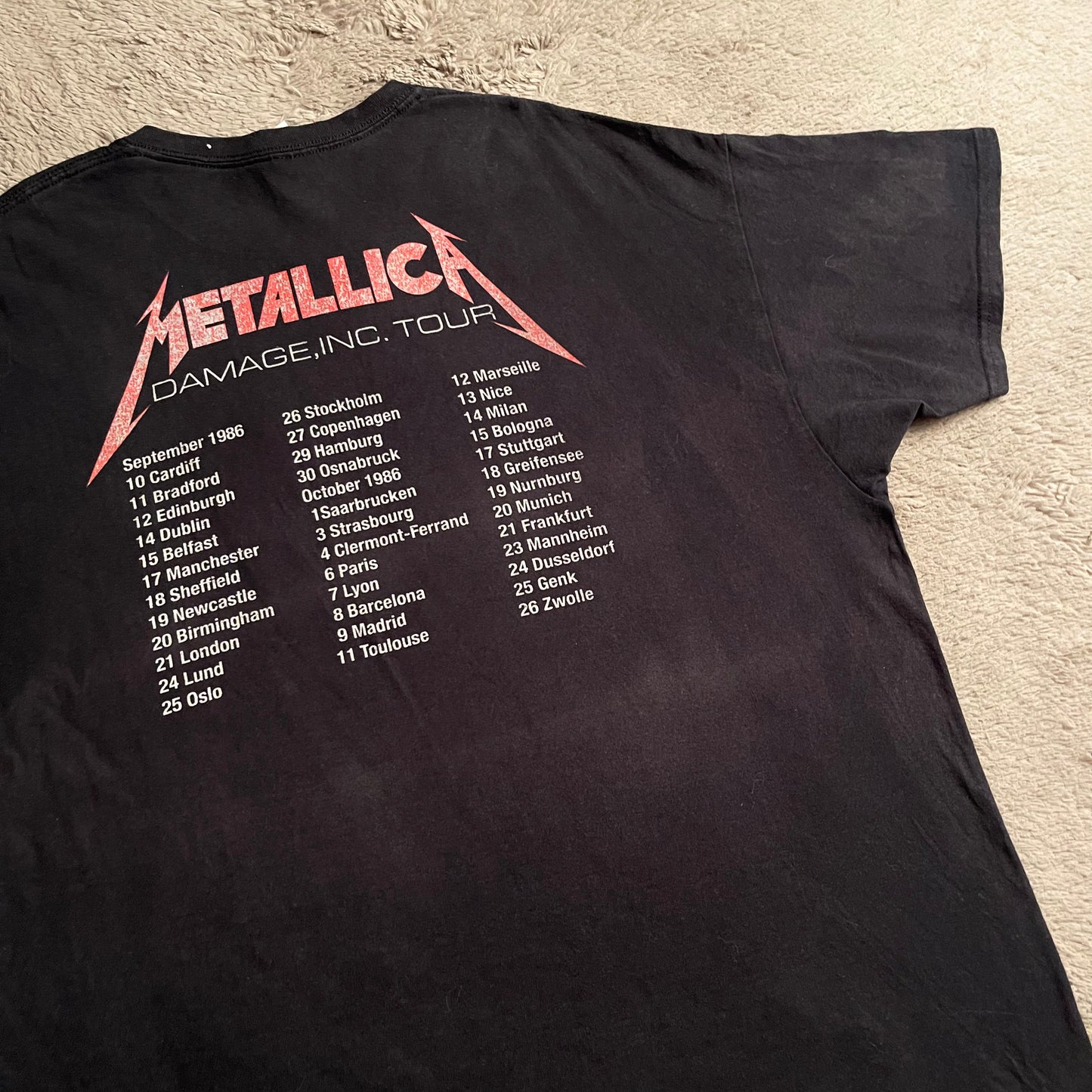 Metallica Master of Puppets 1986 Tour Tee (2XL)