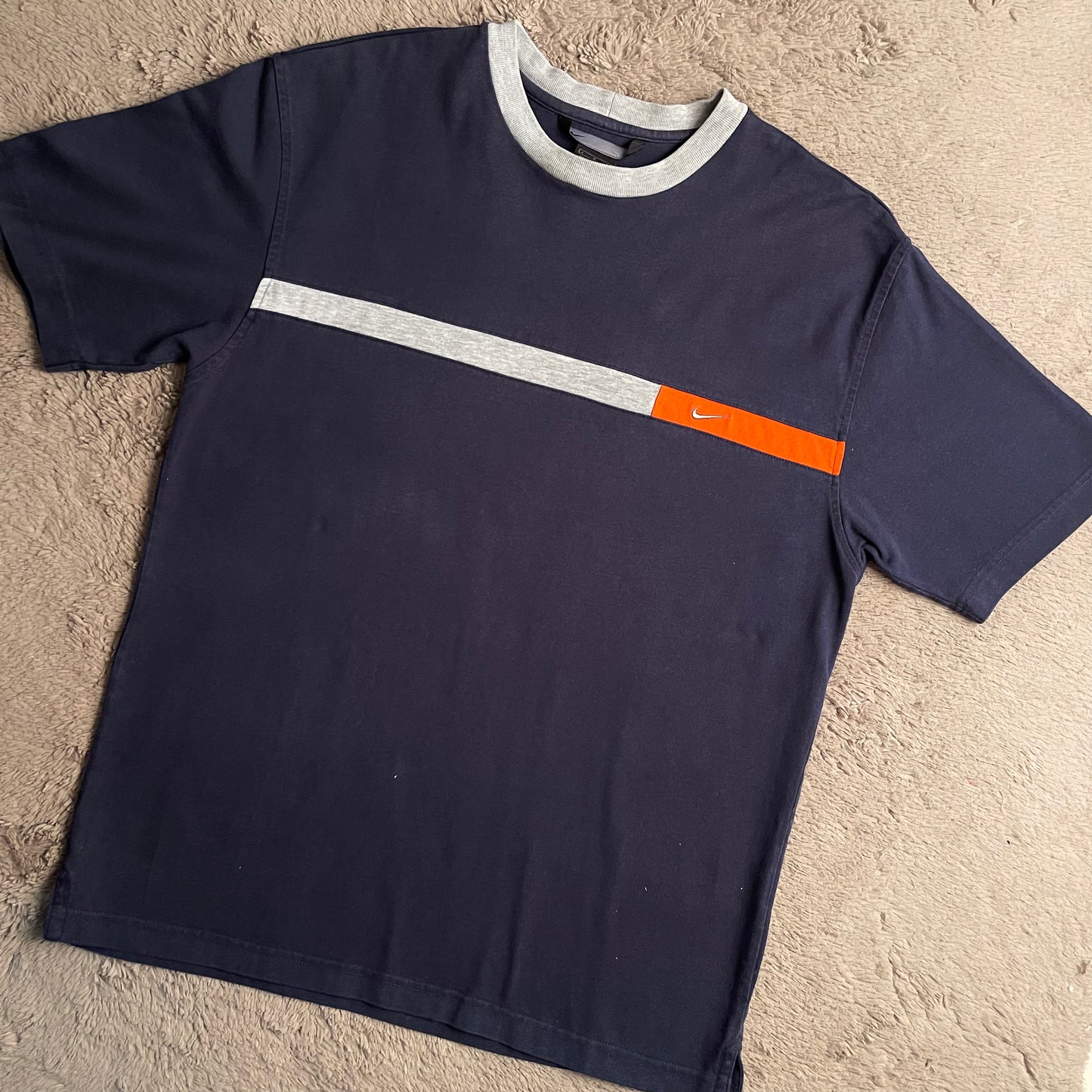 90s Nike Swoosh Tricolor Tee (L)