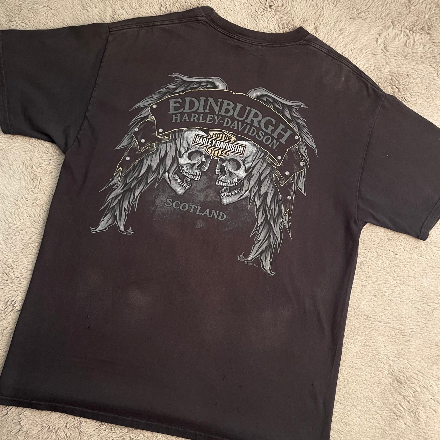 Harley Davidson Scotland Skull Tee (L)