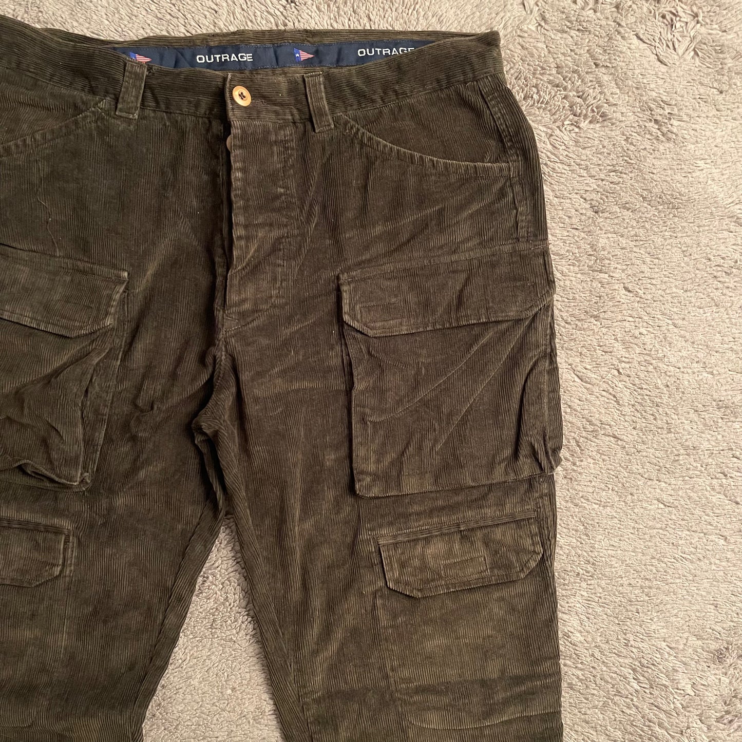 Outrage Corduroy Cargo Pants (W36/L43)