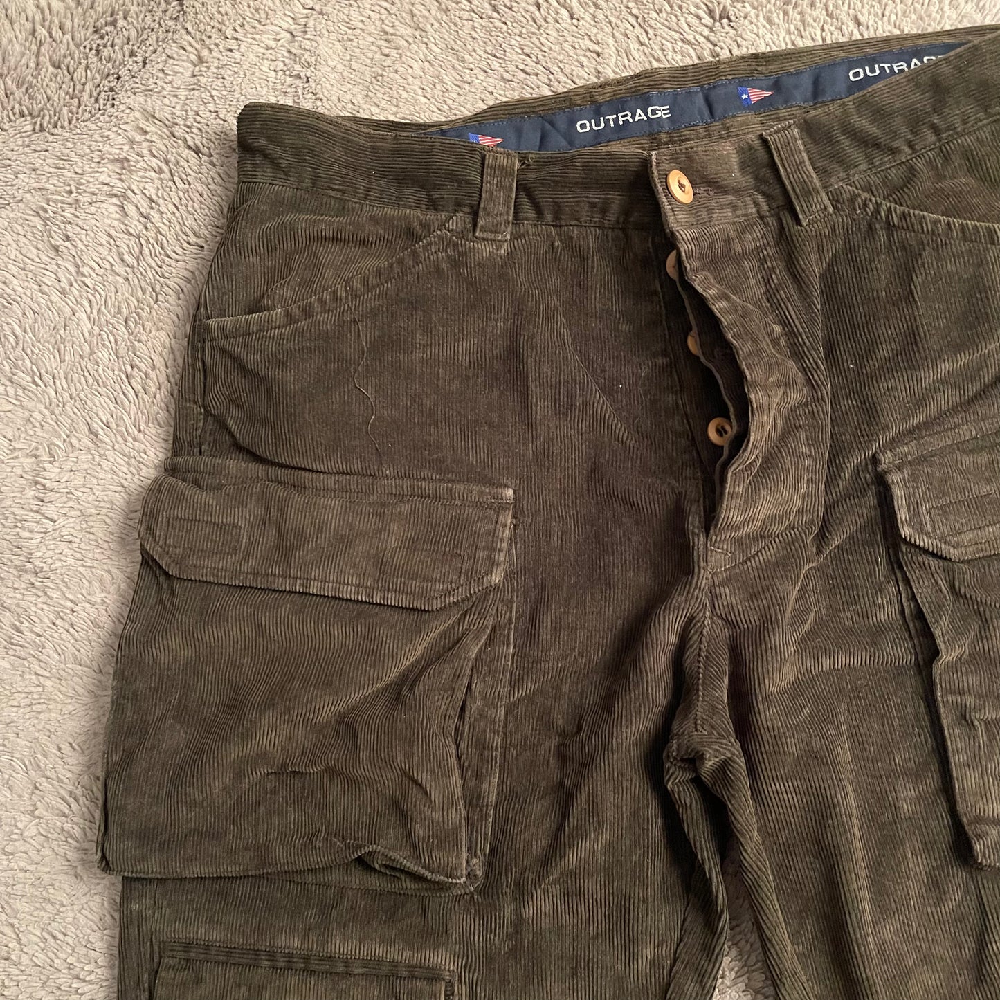 Outrage Corduroy Cargo Pants (W36/L43)