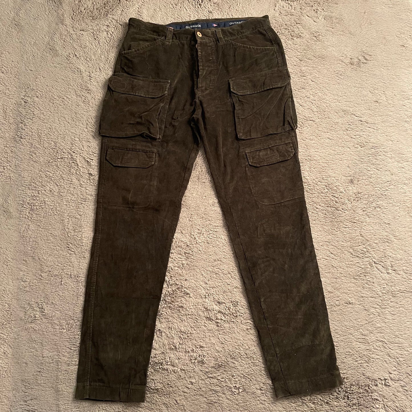 Outrage Corduroy Cargo Pants (W36/L43)