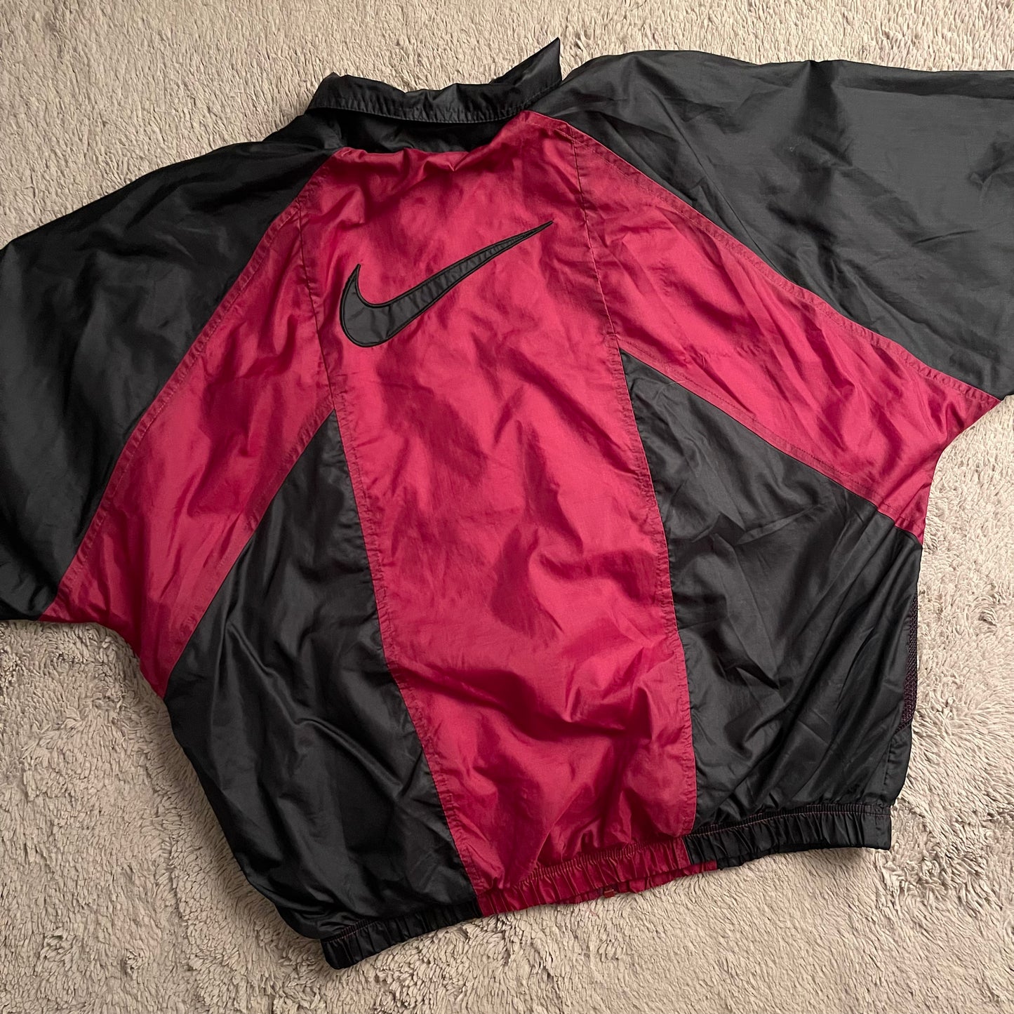 Nike Red & Black Windbreaker Jacket (M-L)