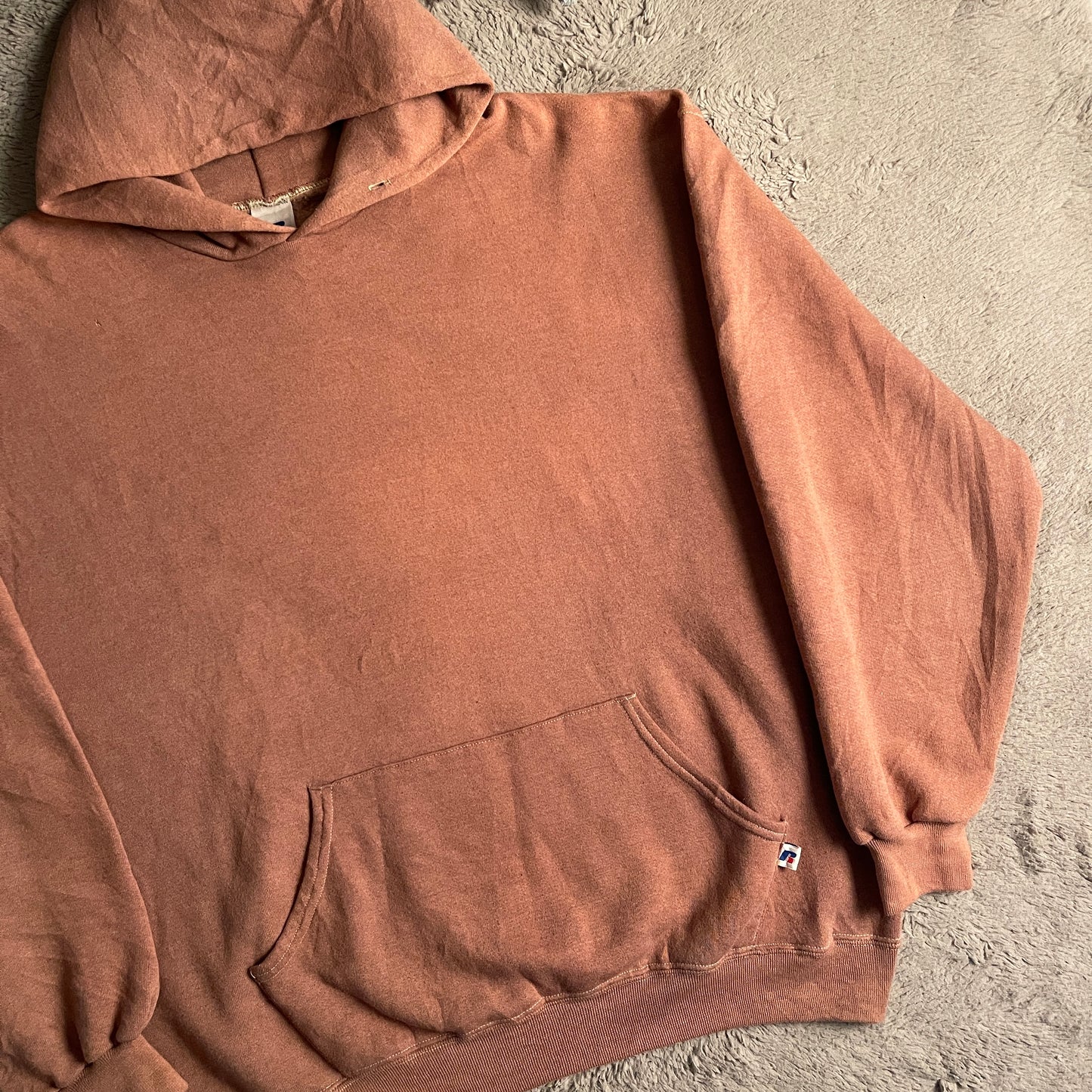 Russell Athletic Plain Dusty Orange Hoodie (XL)