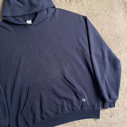 Russell Athletic Plain Navy Blue Hoodie (XL)