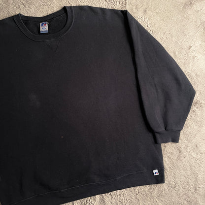 Russell Athletic Plain Black Crewneck (XL)