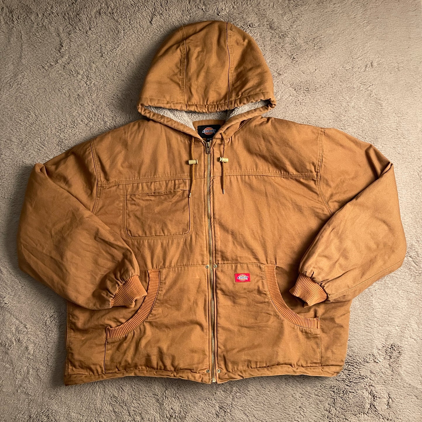 Dickies Men's Duck Sherpa Lined Hooded Jacket (3XL)