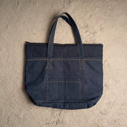 Kurt Cobain Denim Art Bag