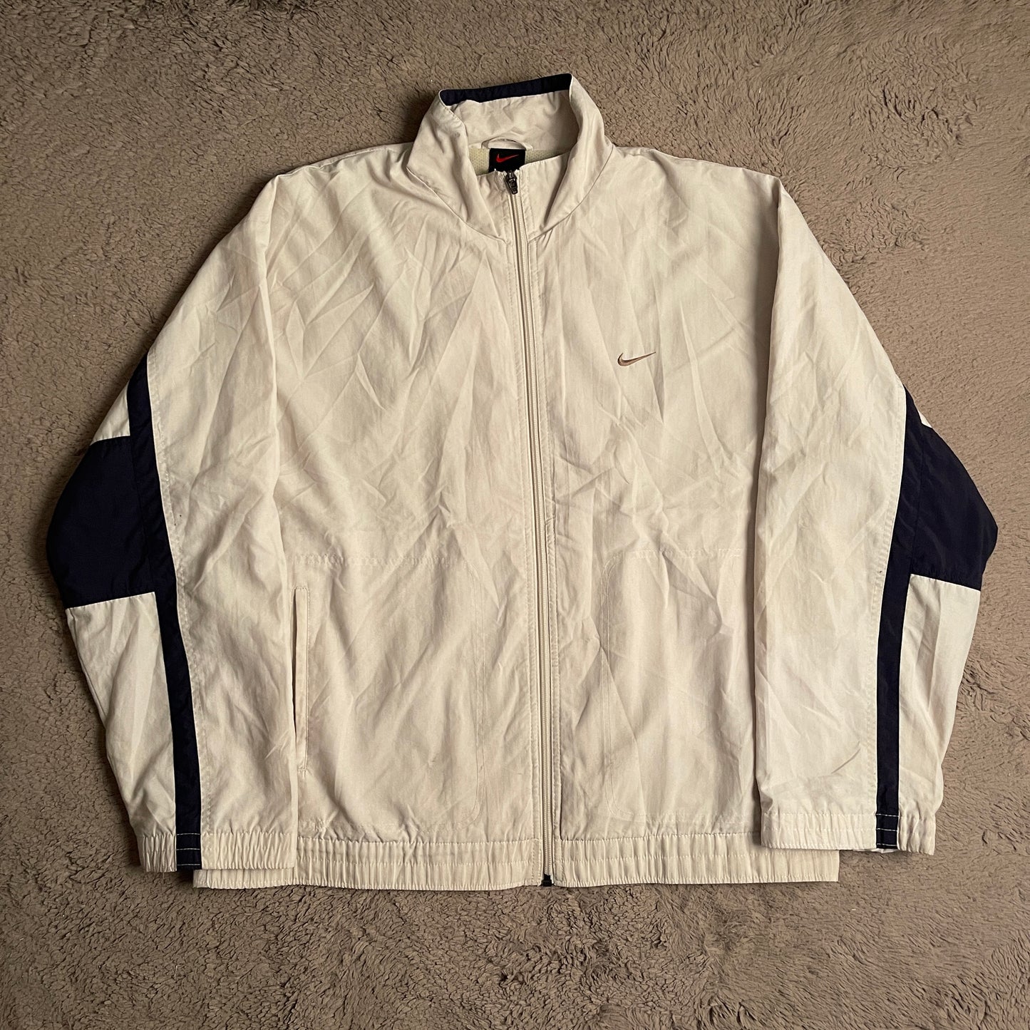 Vintage Nike Khaki Windbreaker Jacket (XL)