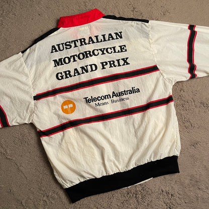 1989 Swan Premium Australian Motorcycle Grand Prix Vintage Windbreaker (L)