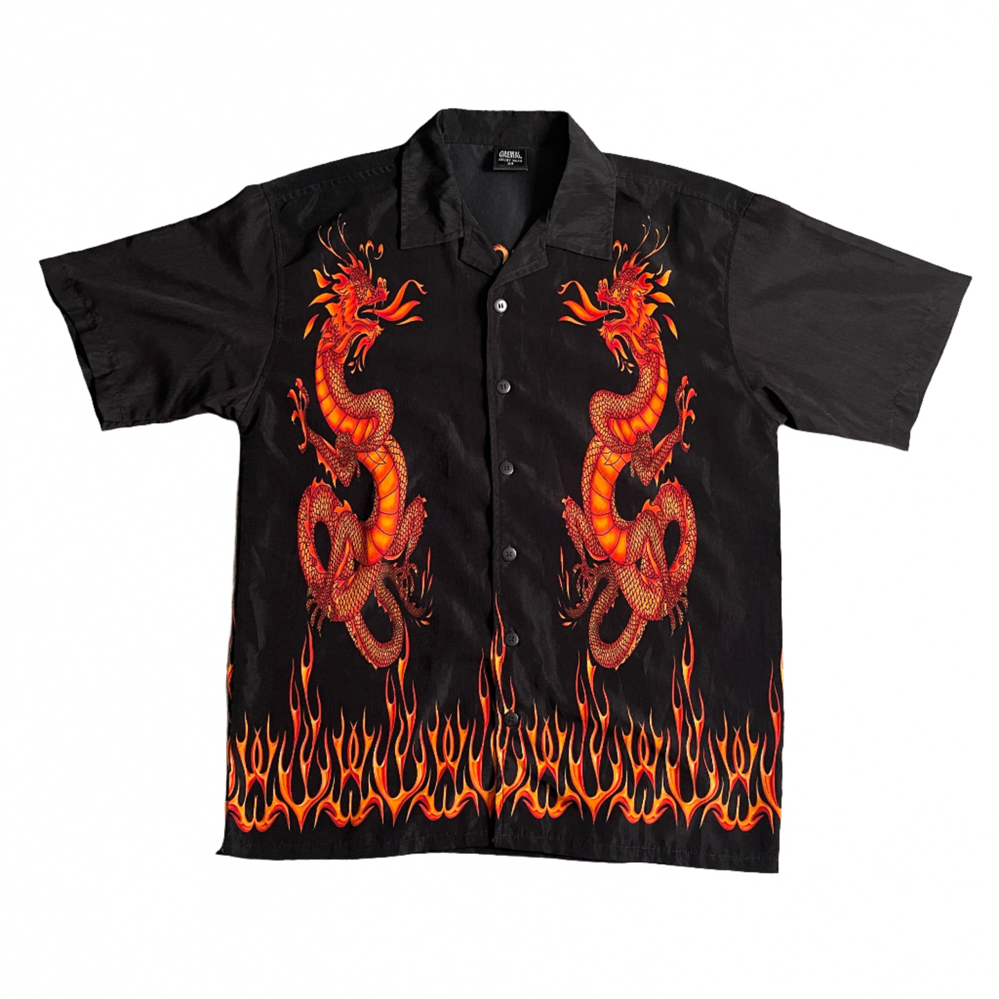 Y2k Grewal Flaming Dragon Shirt (XL)